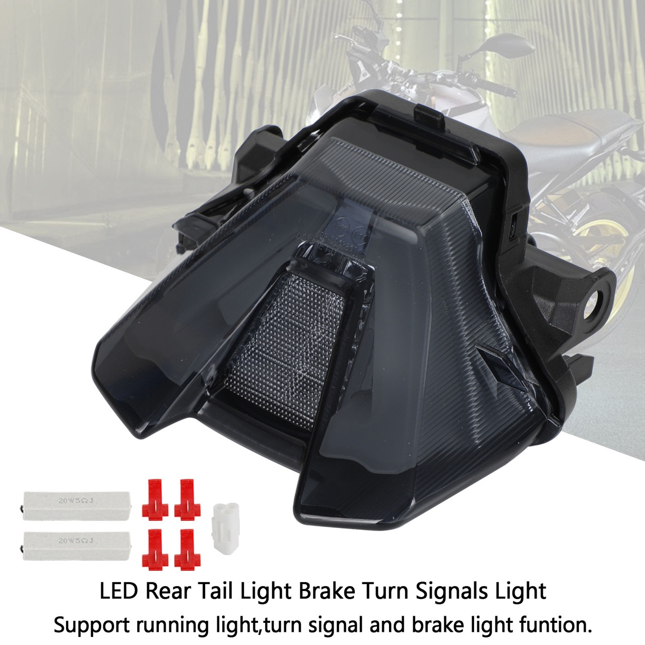 LED Rear Tail Light Brake Turn Signals For Yamaha MT-07 MT07 2021-2023 Black