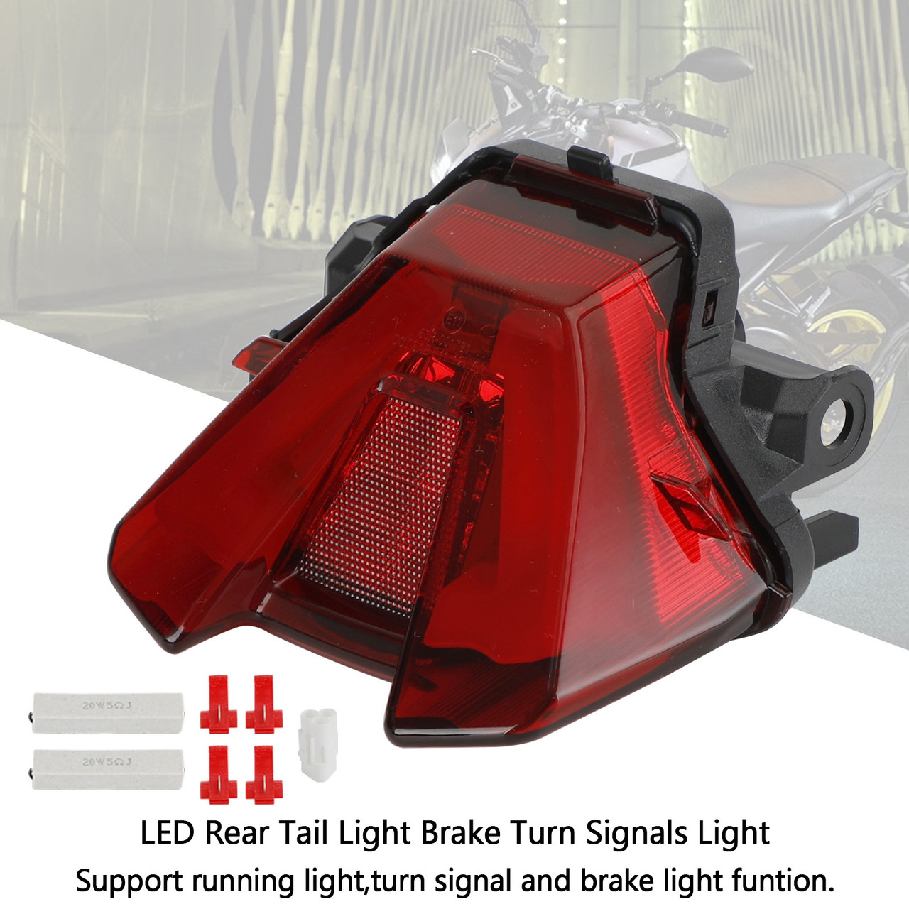 LED Rear Tail Light Brake Turn Signals For Yamaha MT-07 MT07 2021-2023 Red