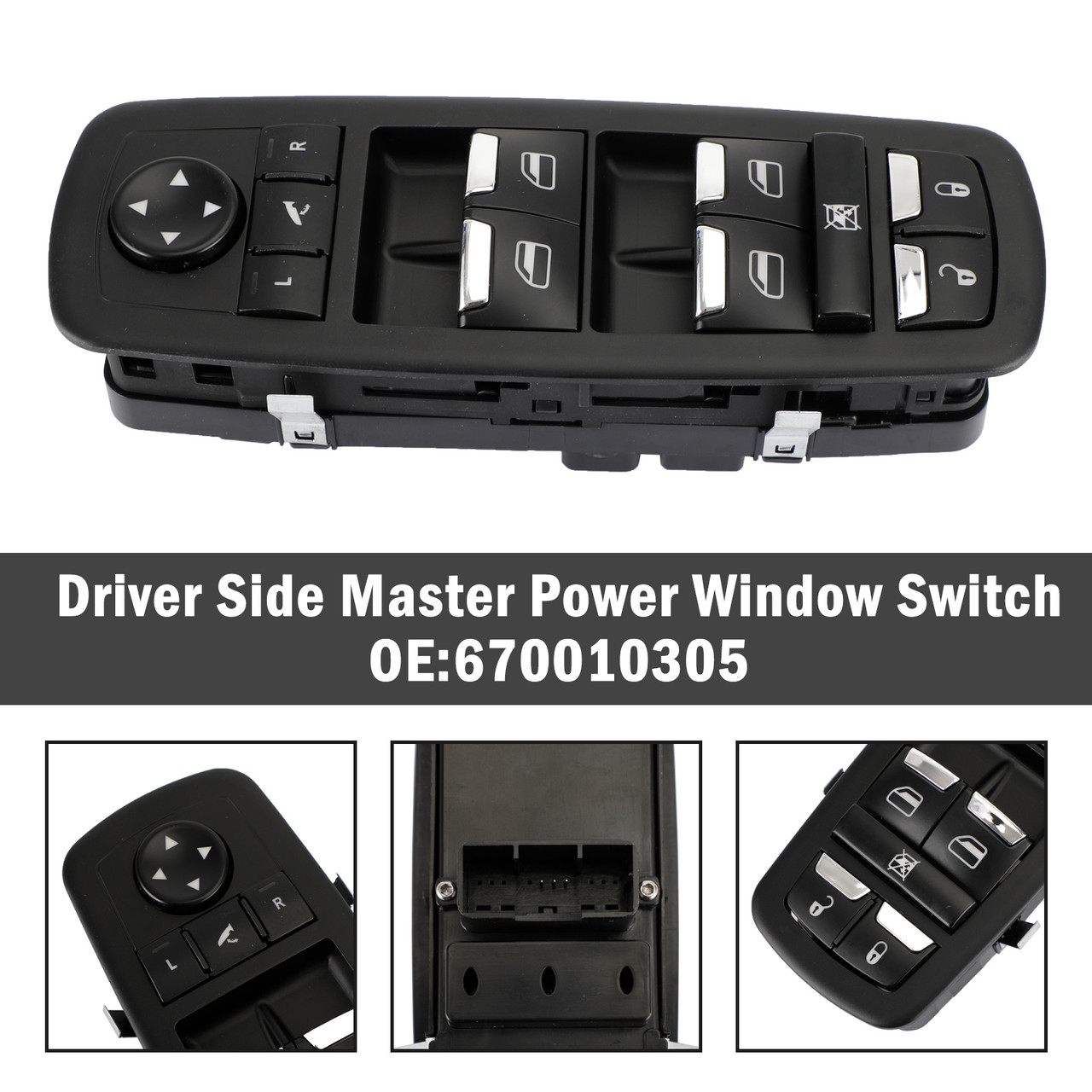 Driver Side Master Power Window Switch 670010305 Maserati Ghibli