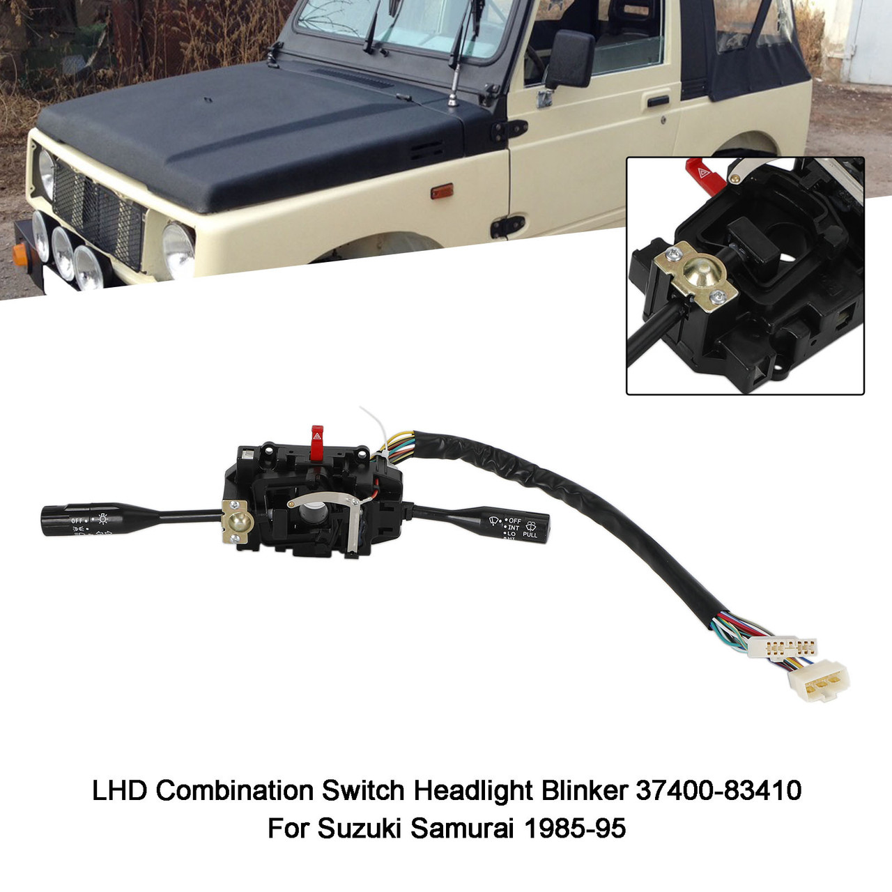 LHD Combination Switch Headlight Blinker 37400-83410 Suzuki Samurai 1985-95