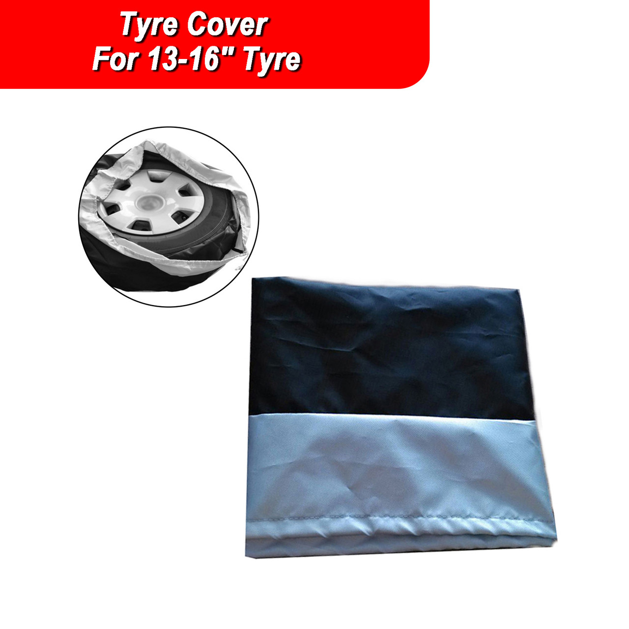 S Tyre Spare Cover Tyre Wheel Storage Bag Tote Cover Protection Car SUV 13-16"