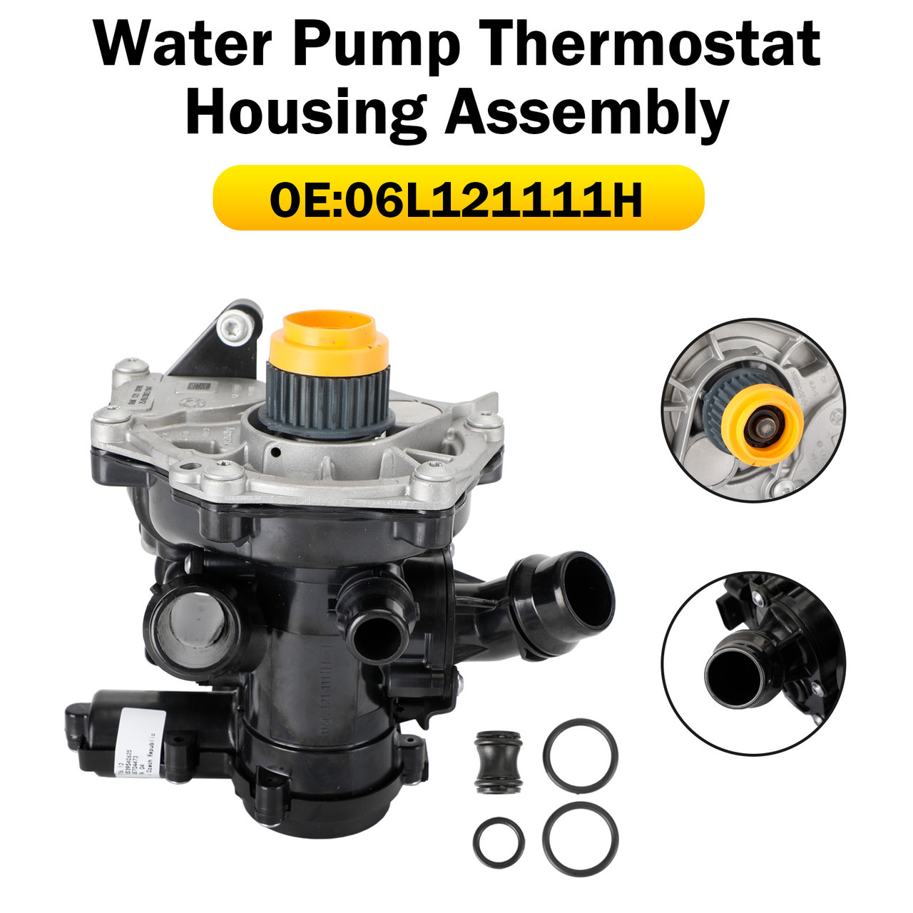 06L121111H 12-19 Audi A3 8VK,8V1 Hatchback 1.8 TFSI quattro Water Pump Thermostat Housing Assembly Generic
