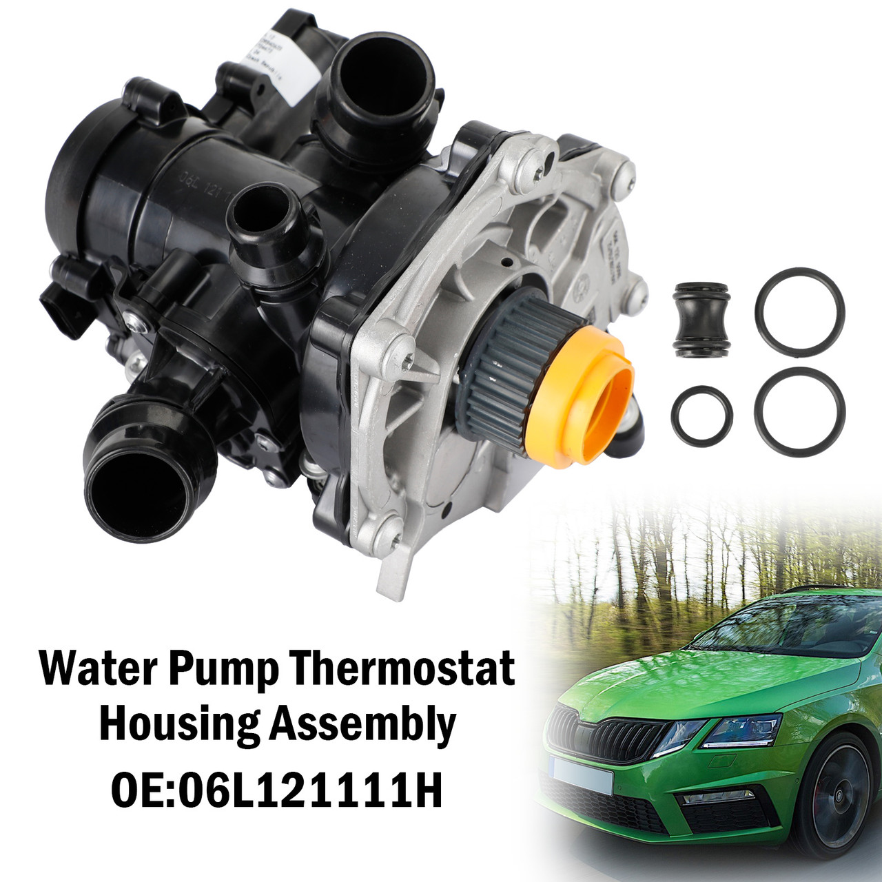 06L121111H 16-19 Audi A3 8VS,8VM Limousine 2.0 TFSI quattro Water Pump Thermostat Housing Assembly Generic