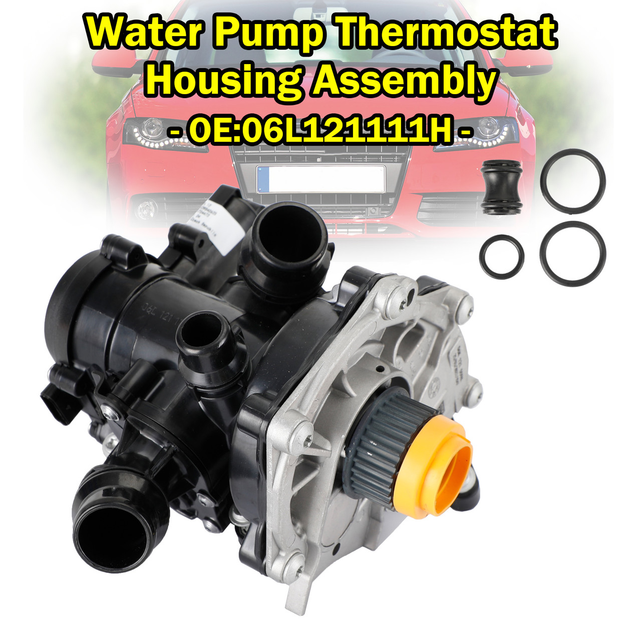 06L121111H 13-15 Audi A4 B8,8K2 Sedan 2.0 TFSI Water Pump Thermostat Housing Assembly Generic