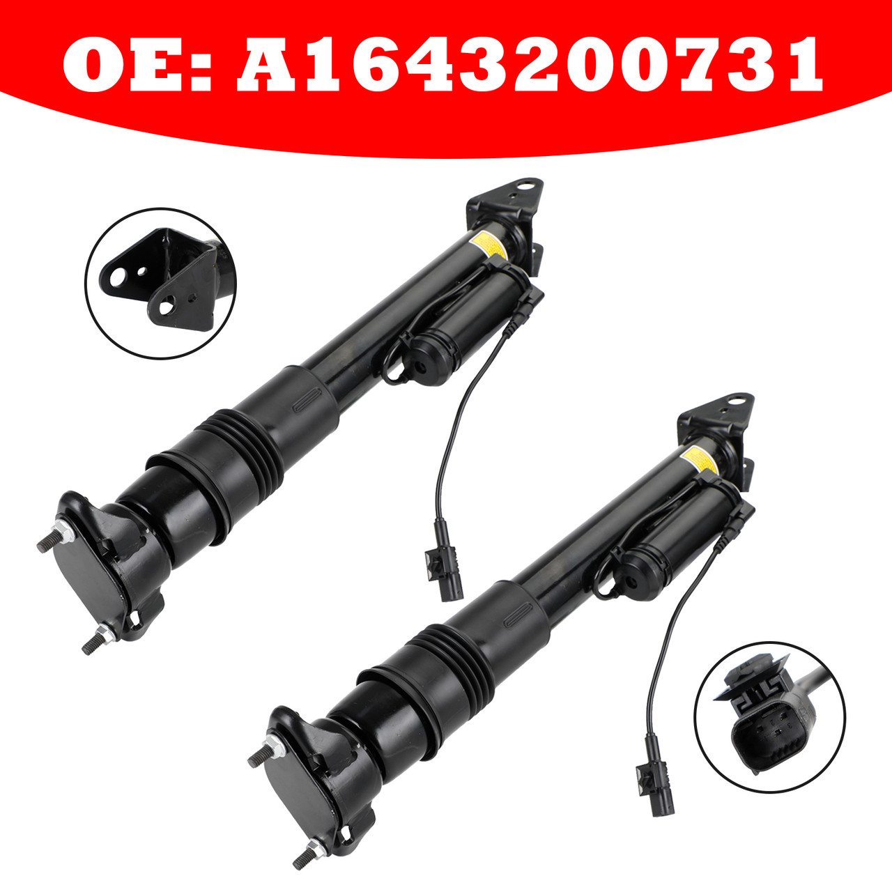 1643203031 Pair 07-09 Mercedes-Benz GL320 X164 Sport Utility Struts Shock Absorber Rear Generic