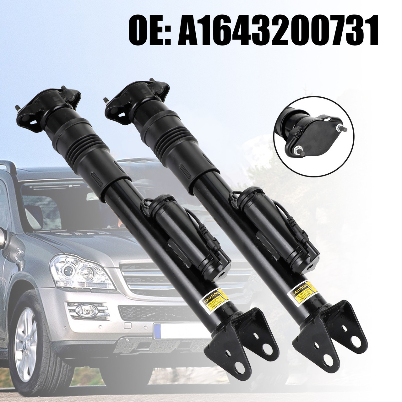 1643203031 Pair 05-11 Mercedes-Benz ML350 W164 Sport Utility Struts Shock Absorber Rear Generic