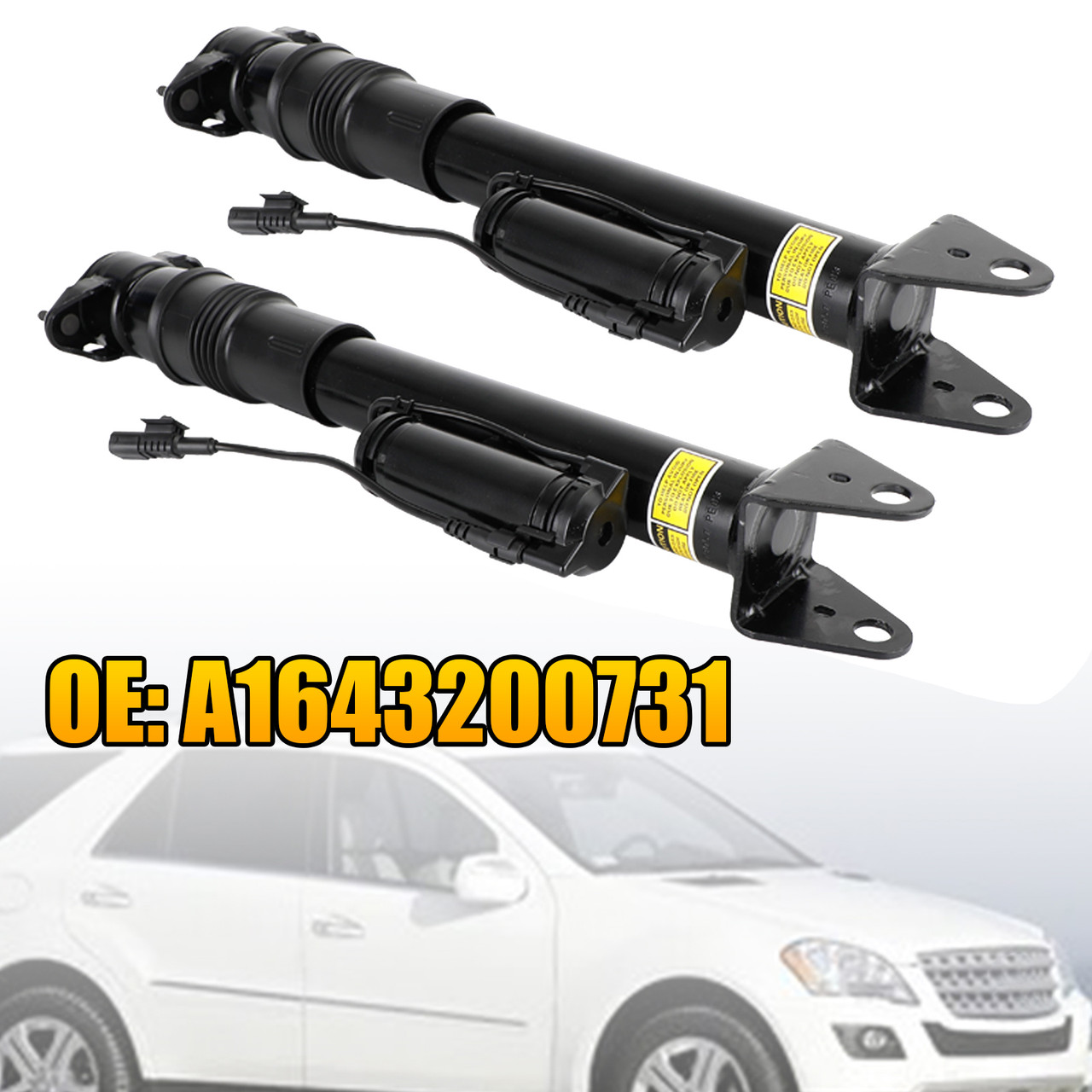 1643203031 Pair 10-11 Mercedes-Benz ML450 W164 Sport Utility Struts Shock Absorber Rear Generic