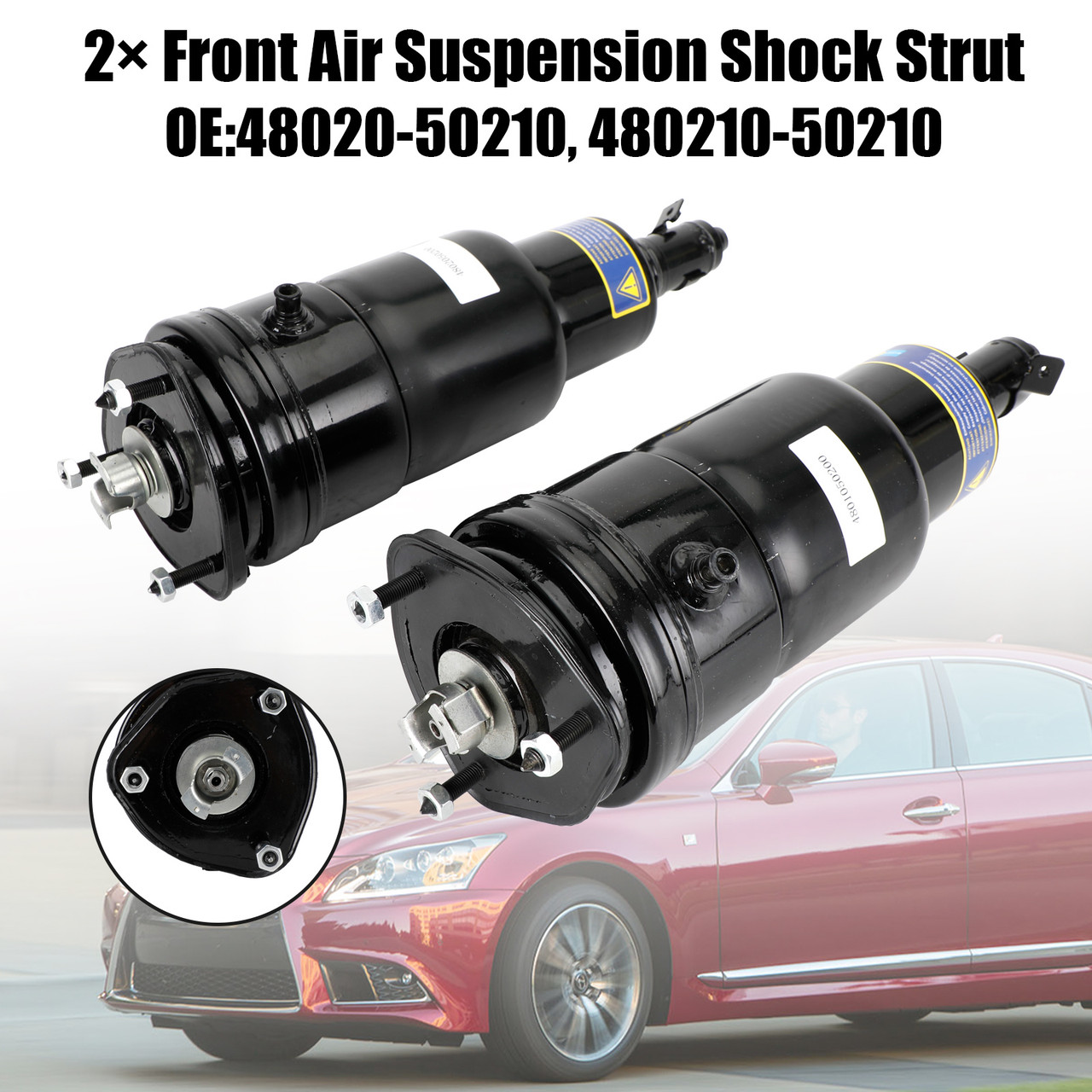 4802050200 2X Front 09-16 Lexus LS600h 4WD Only Air Suspension Shock Strut 48020/10-50210 Generic