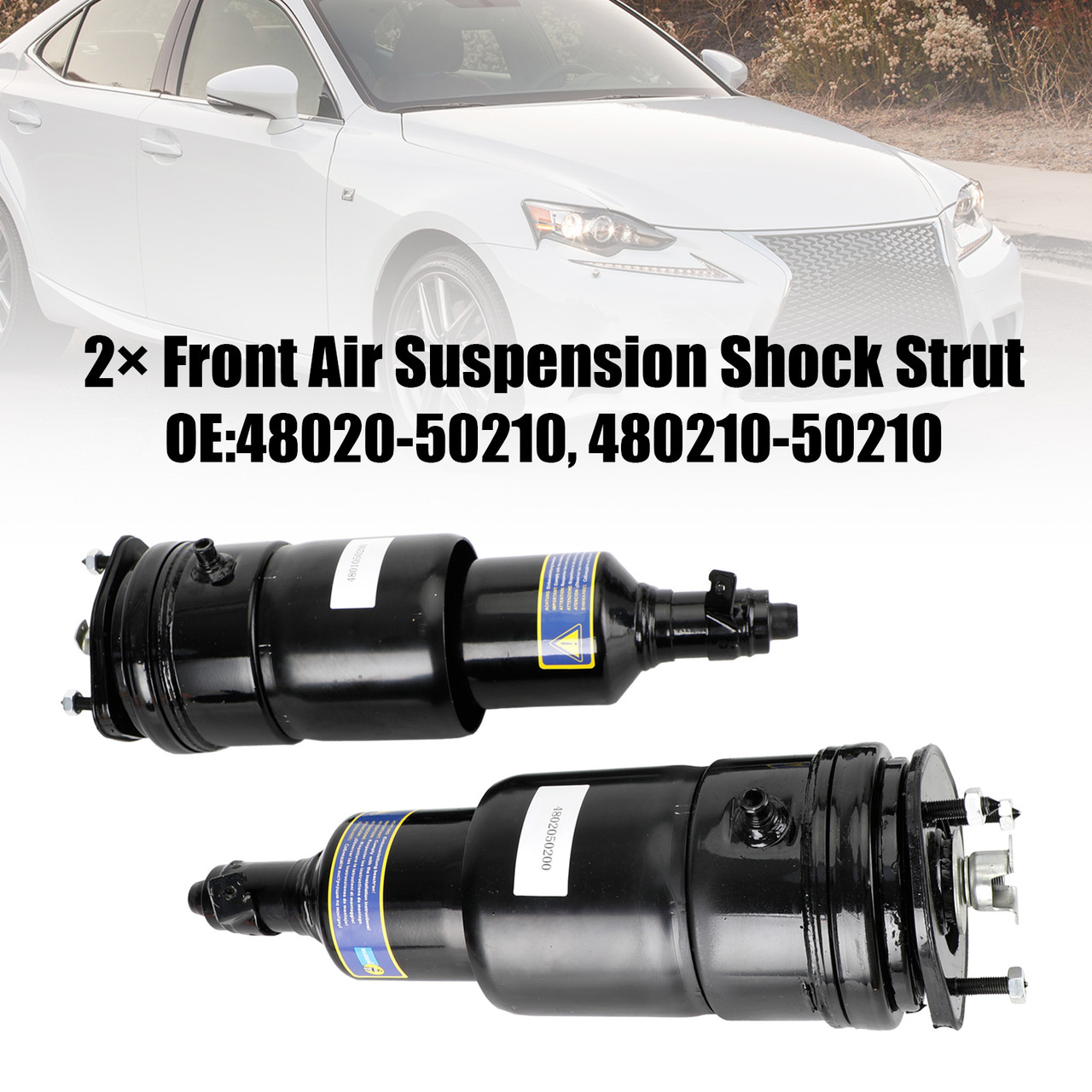 4802050200 2X Front 08-16 Lexus LS600h L Sedan 4-Door 5.0L 4968CC V8 ELECTRIC/GAS DOHC Naturally Aspirated Air Suspension Shock Strut 48020/10-50210 Generic