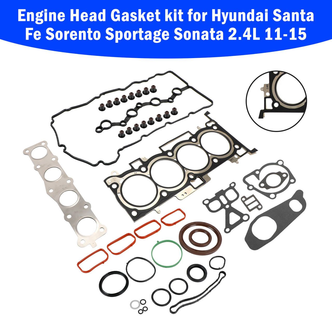 Engine Head Gasket kit Hyundai Santa Fe Sorento Sportage Sonata 2.4L 11-15