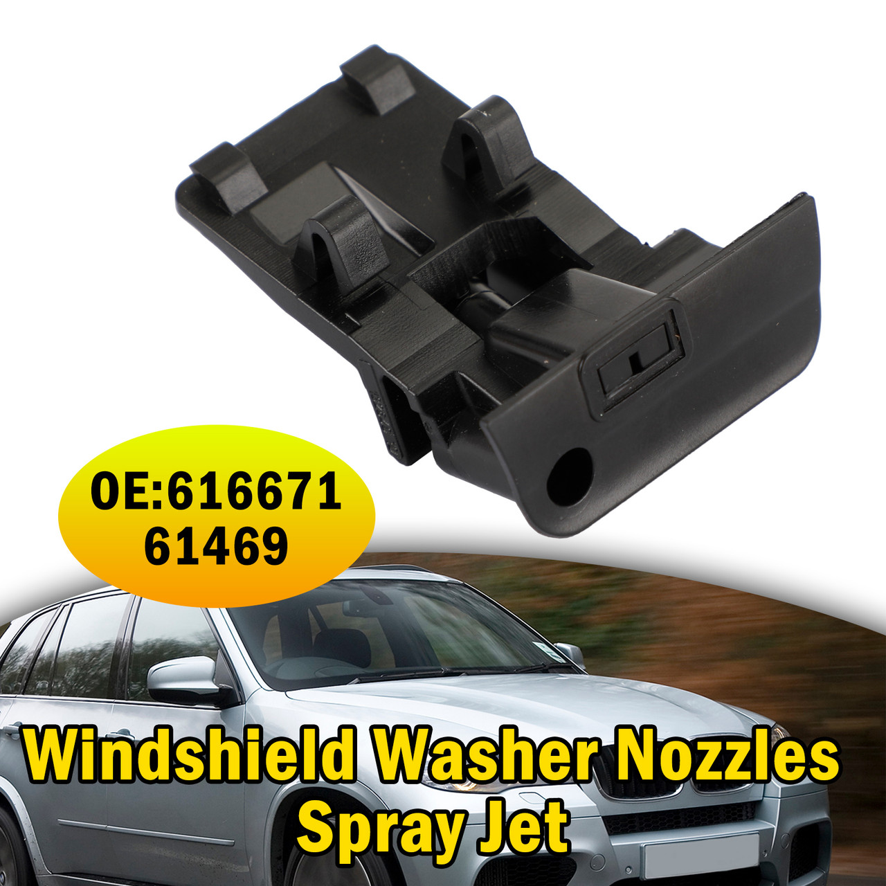 Windshield Washer Nozzles Spray Jet BMW X5 E70 06-10 Left Right