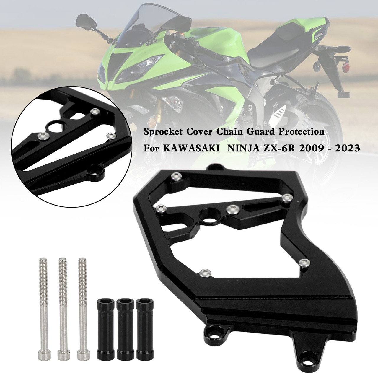 Front Sprocket Cover Chain Guard KAWASAKI Ninja ZX-6R ZX6R 2009