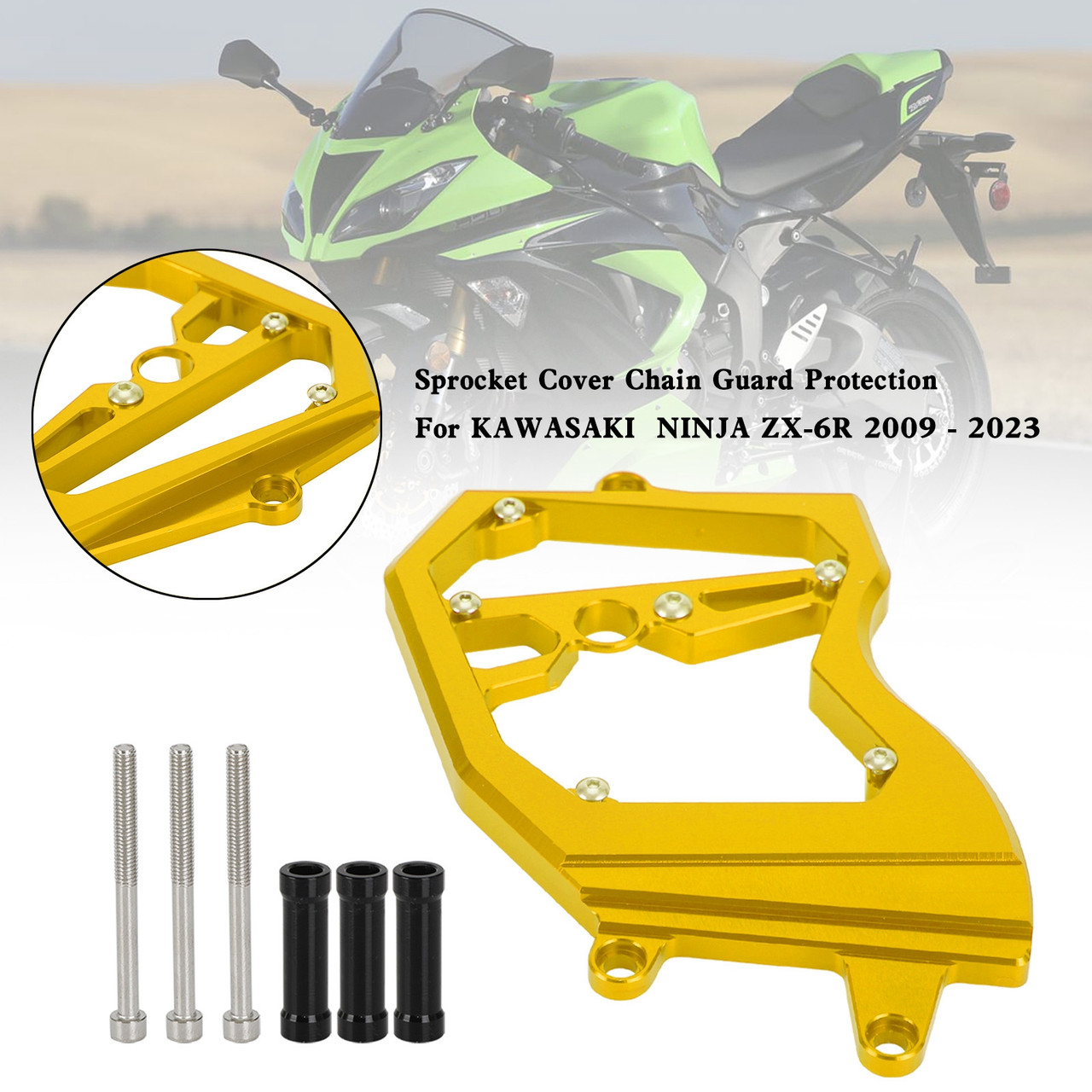 Front Sprocket Cover Chain Guard KAWASAKI Ninja ZX-6R ZX6R 2009