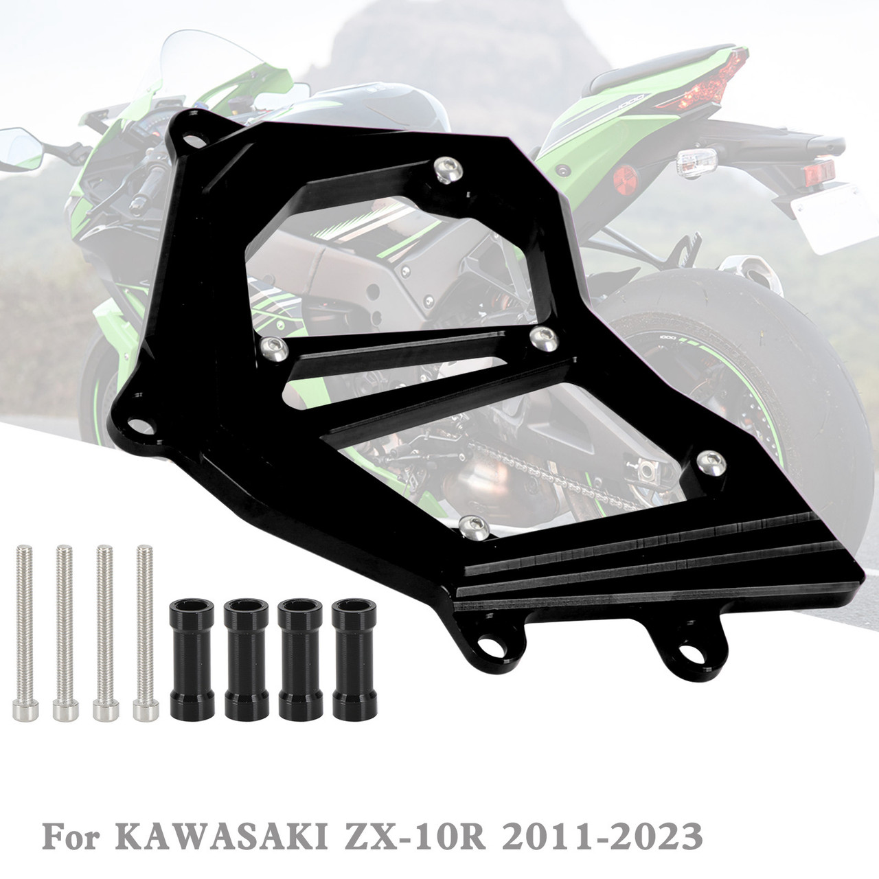 Front Sprocket Cover Chain Guard KAWASAKI Ninja ZX-10R ZX10R 2011-2023 Black