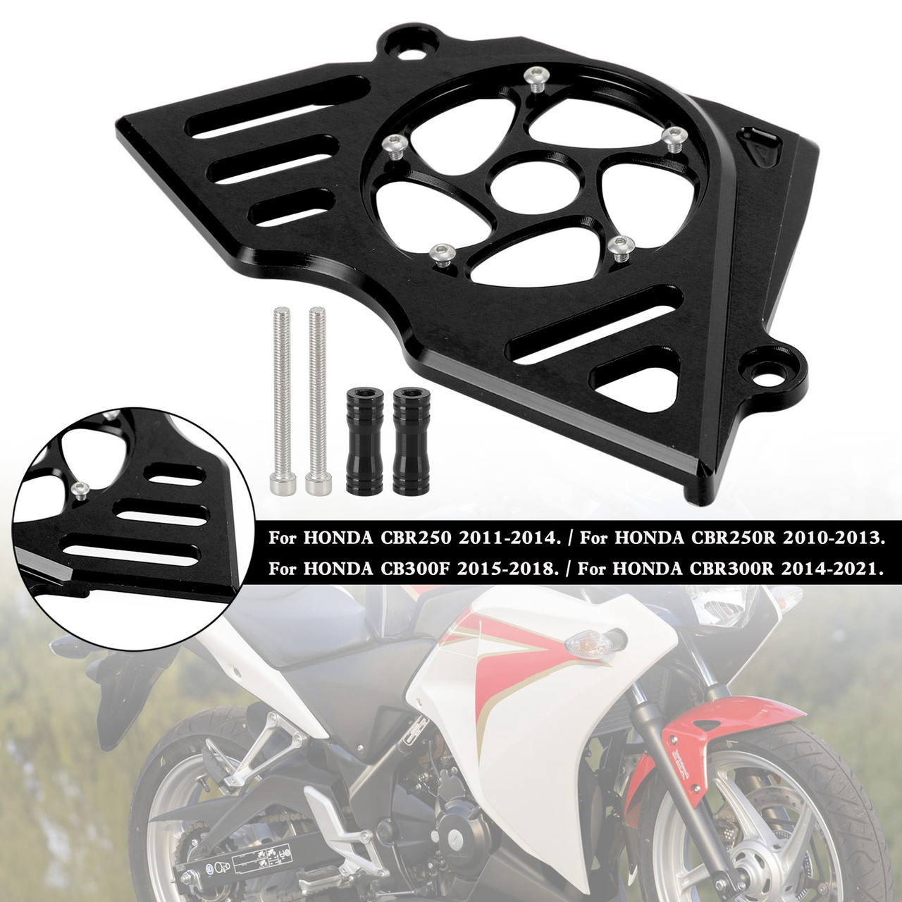 Front Sprocket Cover Chain Guard HONDA CBR250R CBR300R CB300F NC51 MC41 Black