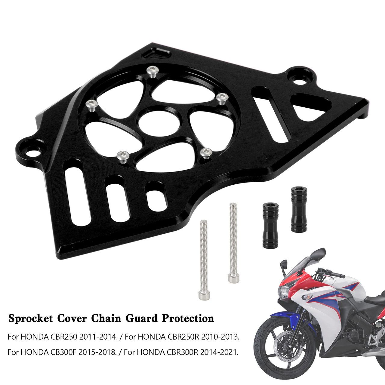 Front Sprocket Cover Chain Guard HONDA CBR250R CBR300R CB300F NC51 MC41 Black