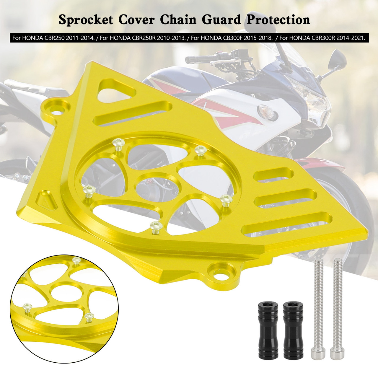 Front Sprocket Cover Chain Guard HONDA CBR250R CBR300R CB300F NC51 MC41 Gold