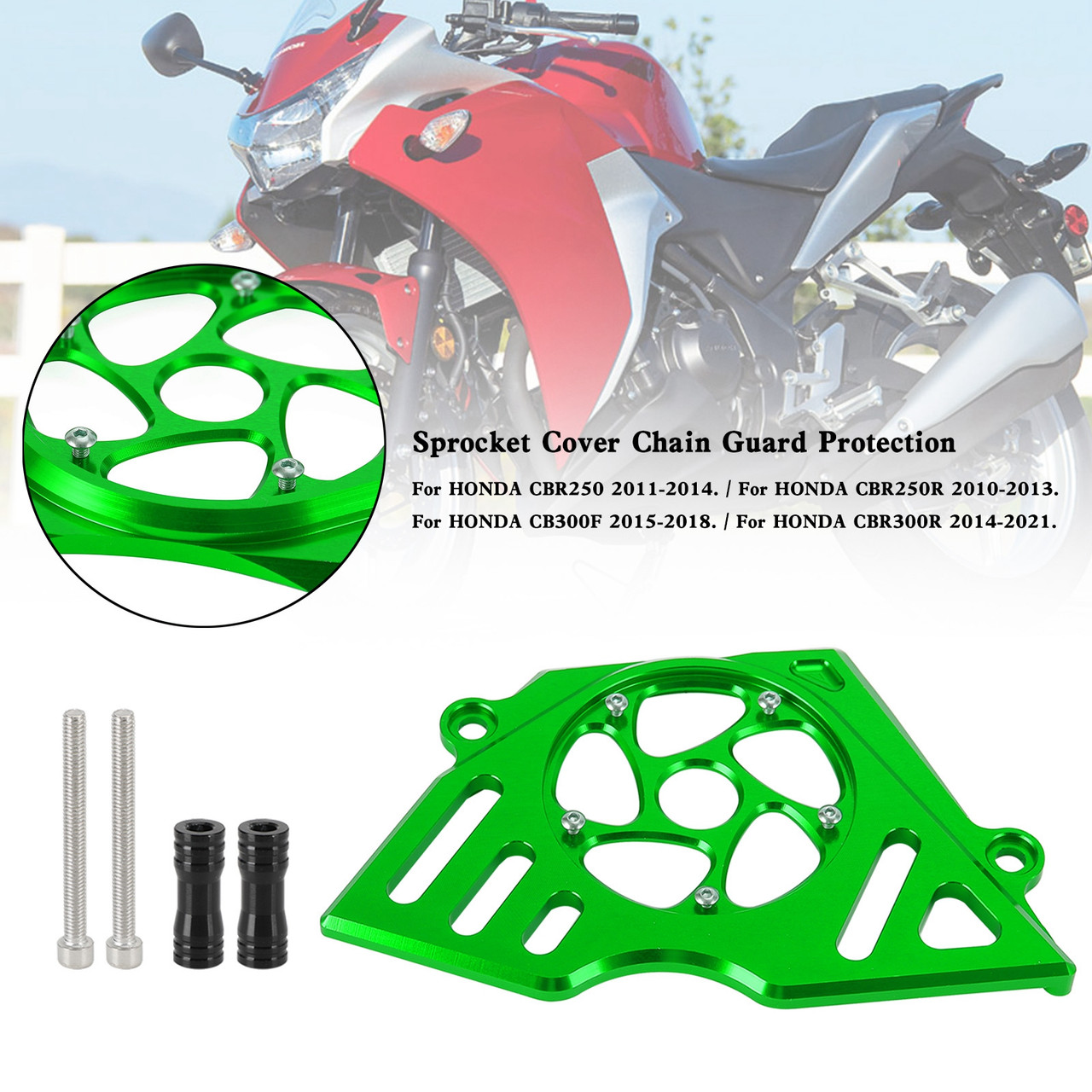 Front Sprocket Cover Chain Guard HONDA CBR250R CBR300R CB300F NC51 MC41 Green