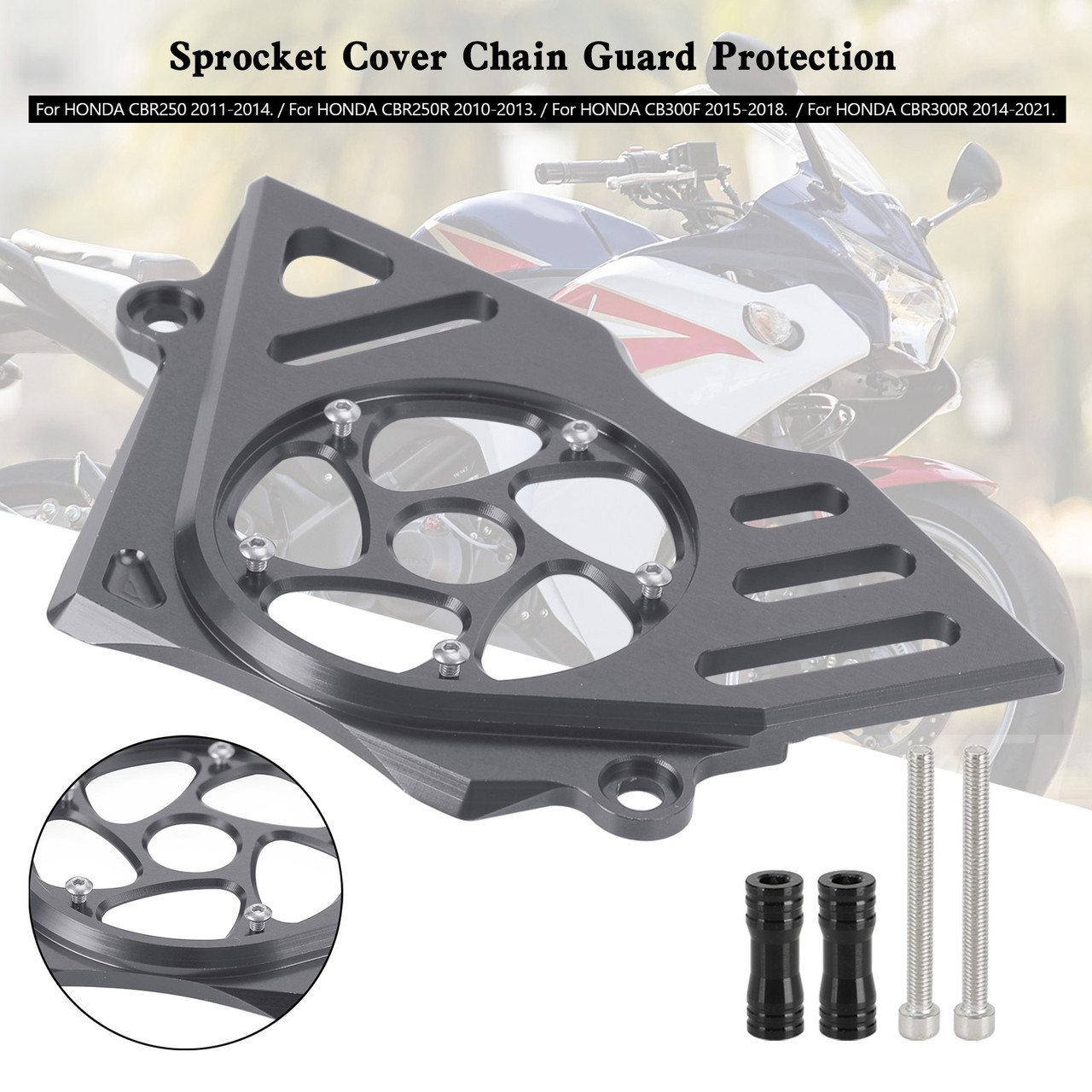 Front Sprocket Cover Chain Guard HONDA CBR250R CBR300R CB300F NC51 MC41 Ti