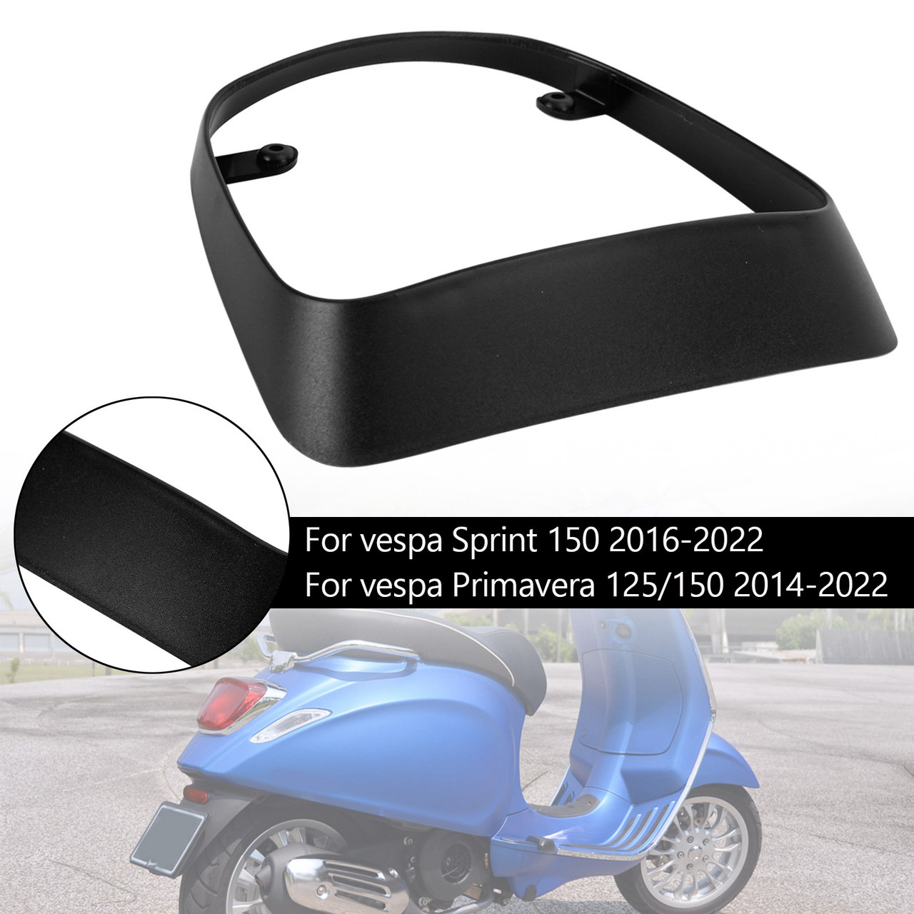 Tail Light Cover Rear Lamp Guard Sprint Primavera 125/150 2014-2022 Black