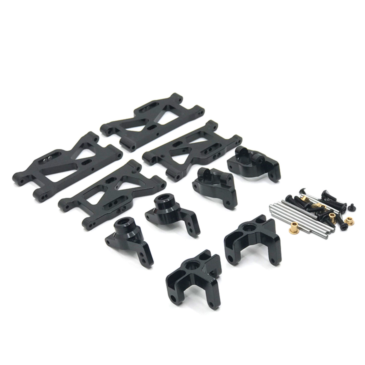 ront Rear Swing Arm Set Wltoys 124016 124017 124018 124019 144001-02 RC Car Black