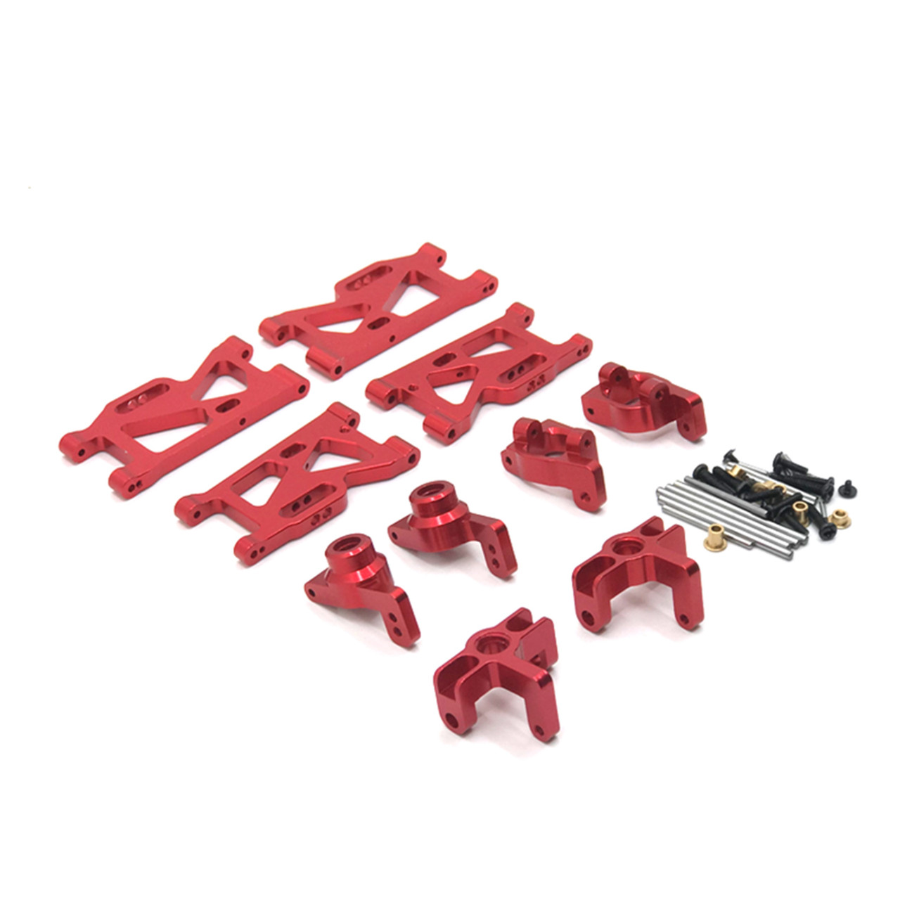 Front Rear Swing Arm Set Wltoys 124016 124017 124018 124019 144001-02 RC Car Red