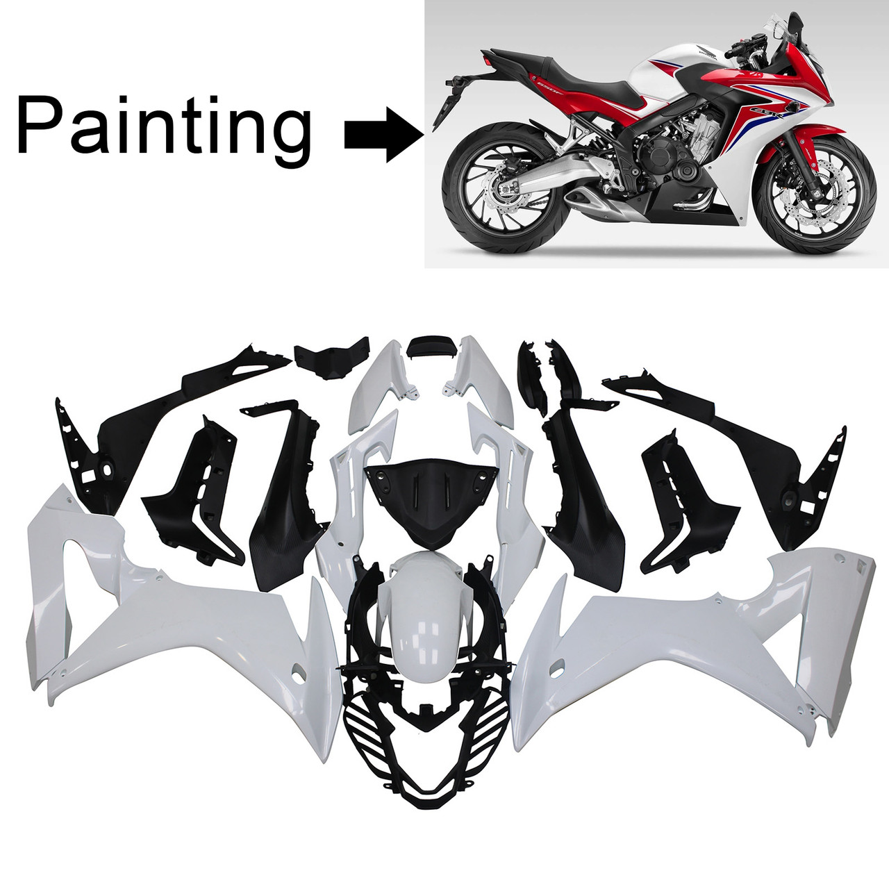 14-16 Honda CBR650F Amotopart Fairing Kit Generic #102