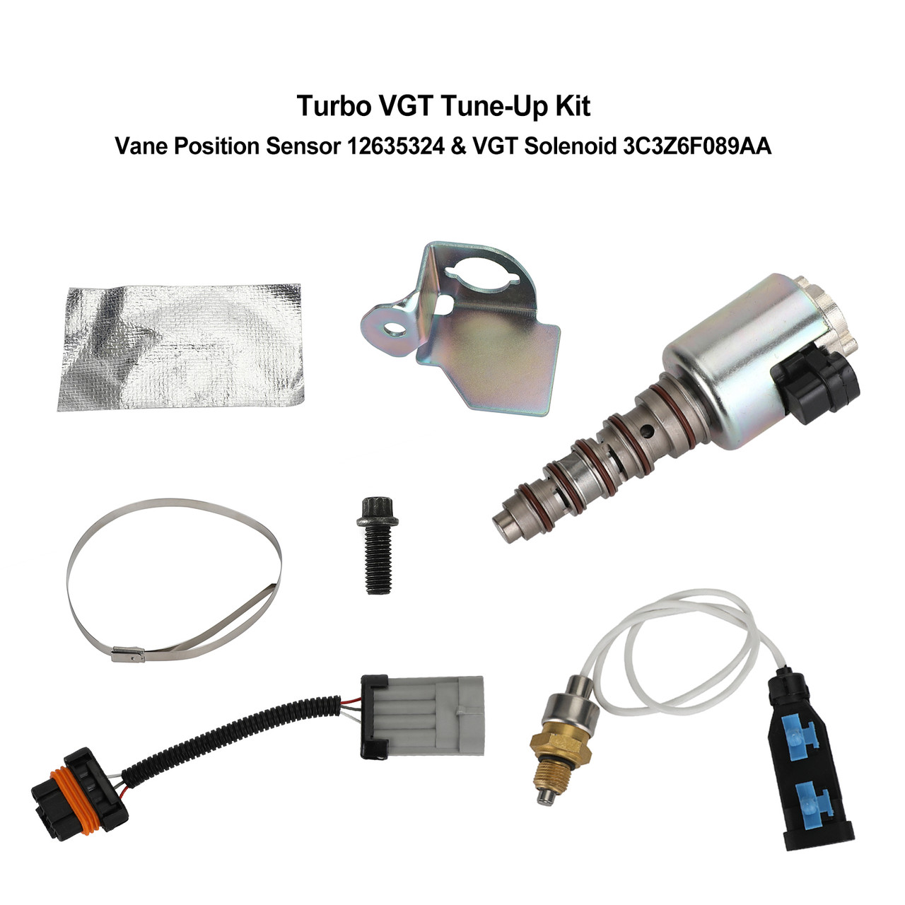 2004.5-2015 6.6L Chevy/GMC Turbo VGT Tune-Up Kit-Vane Position Sensor 12635324 & VGT Solenoid 3C3Z6F089AA Duramax LLY LBZ LMM LML & LGH engines