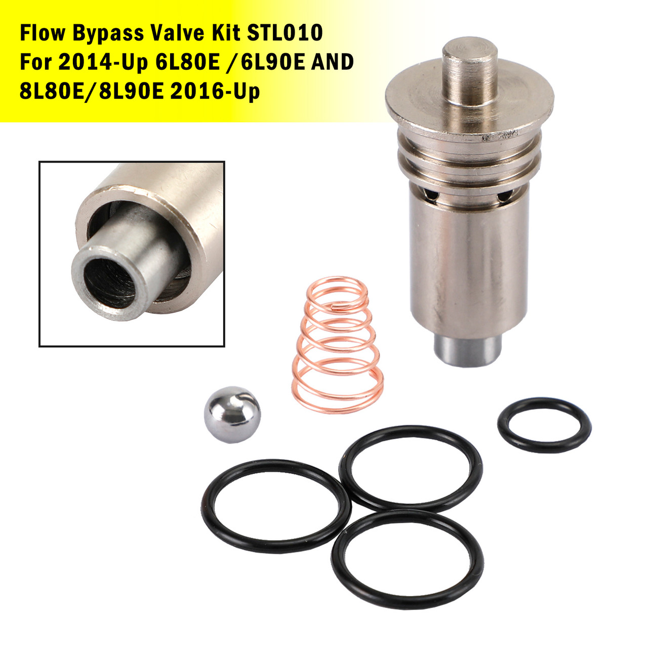 Flow Bypass Valve Kit STL010 For 2014-Up 6L80/90E AND 8L80/90E 2016-Up