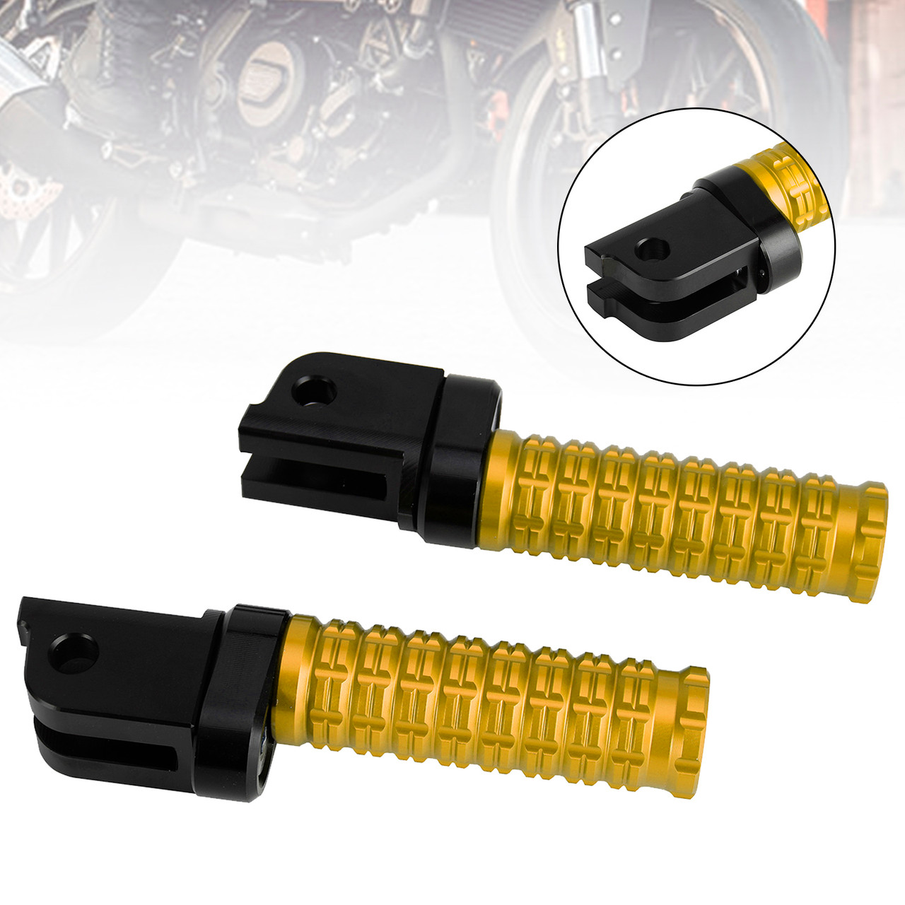 Front Footrests Foot Peg fit for Benelli Leoncino 800 2021-2022 KOVE 321RR 2022 GOLD