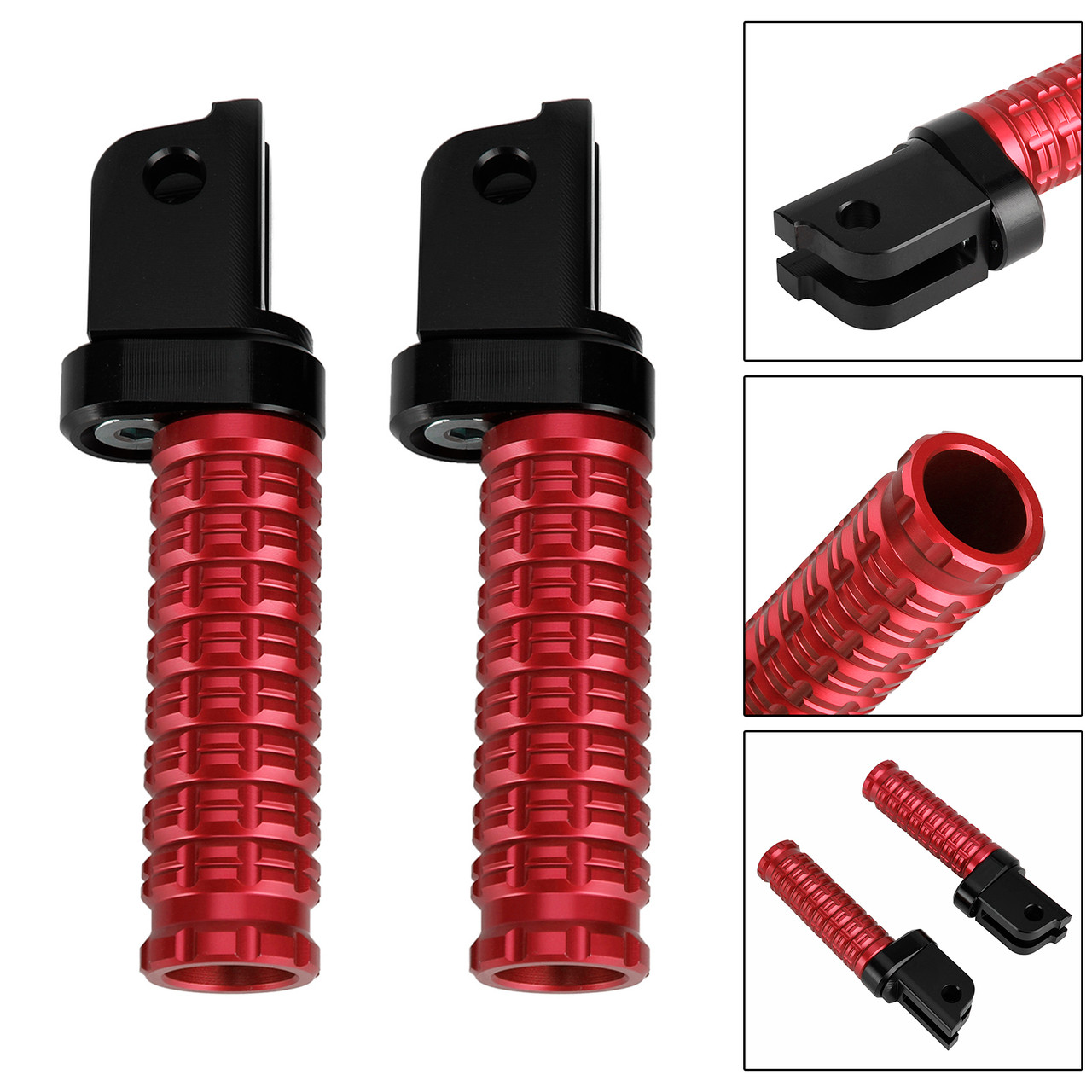 Front Footrests Foot Peg fit for Benelli Leoncino 800 2021-2022 KOVE 321RR 2022 RED