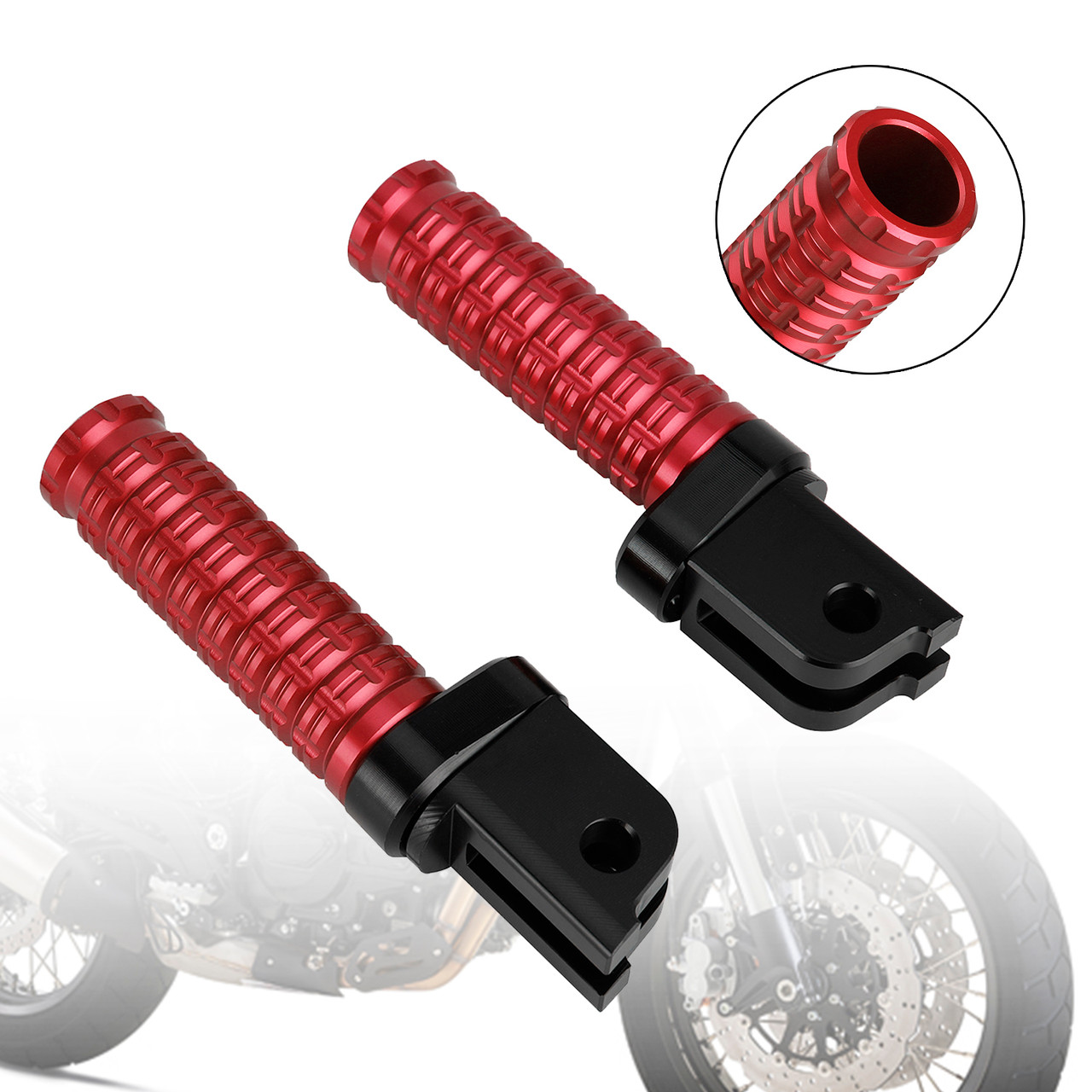 Front Footrests Foot Peg fit for Benelli Leoncino 800 2021-2022 KOVE 321RR 2022 RED
