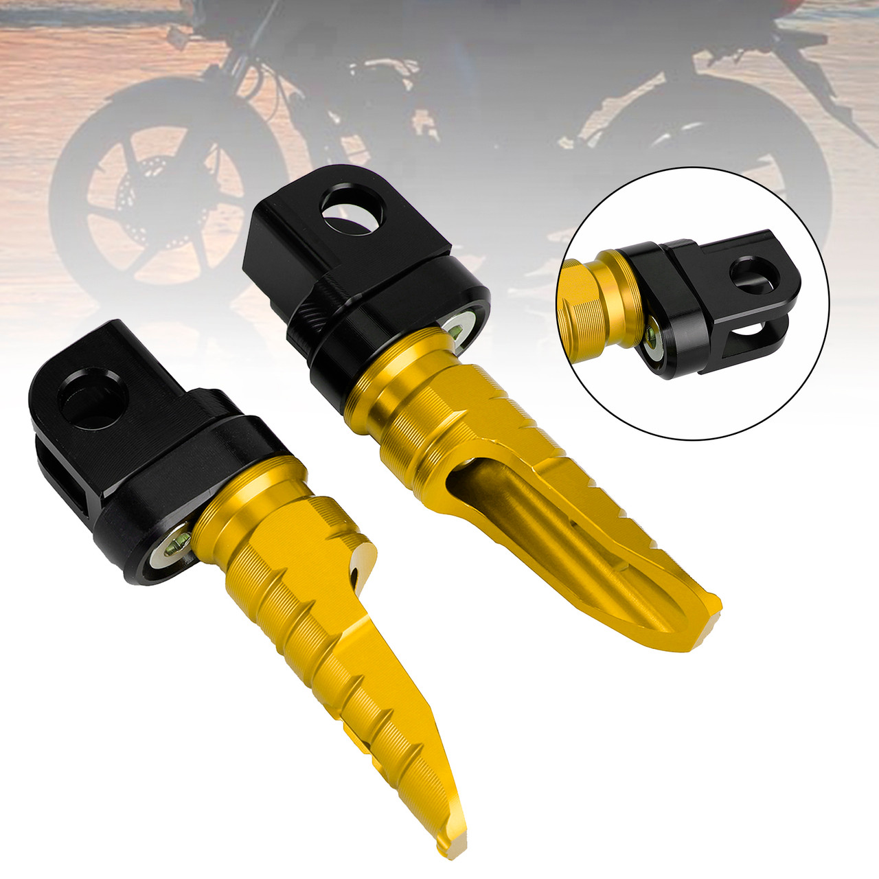 Front Footrests Foot Peg fit for CFMOTO 250SR 250NK 400NK 650NK 400GT 2019-2022 GOLD