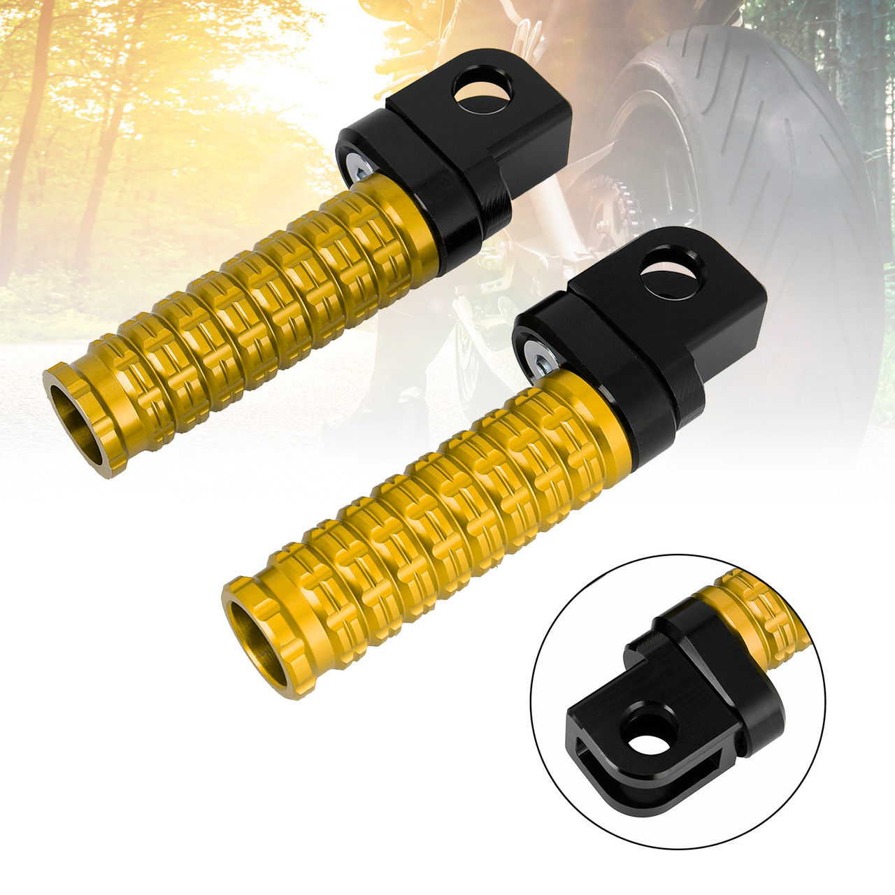 Front Footrests Foot Peg fit for CFMOTO 250SR 400NK 650NK 400GT 650GT 2019-2022 GOLD