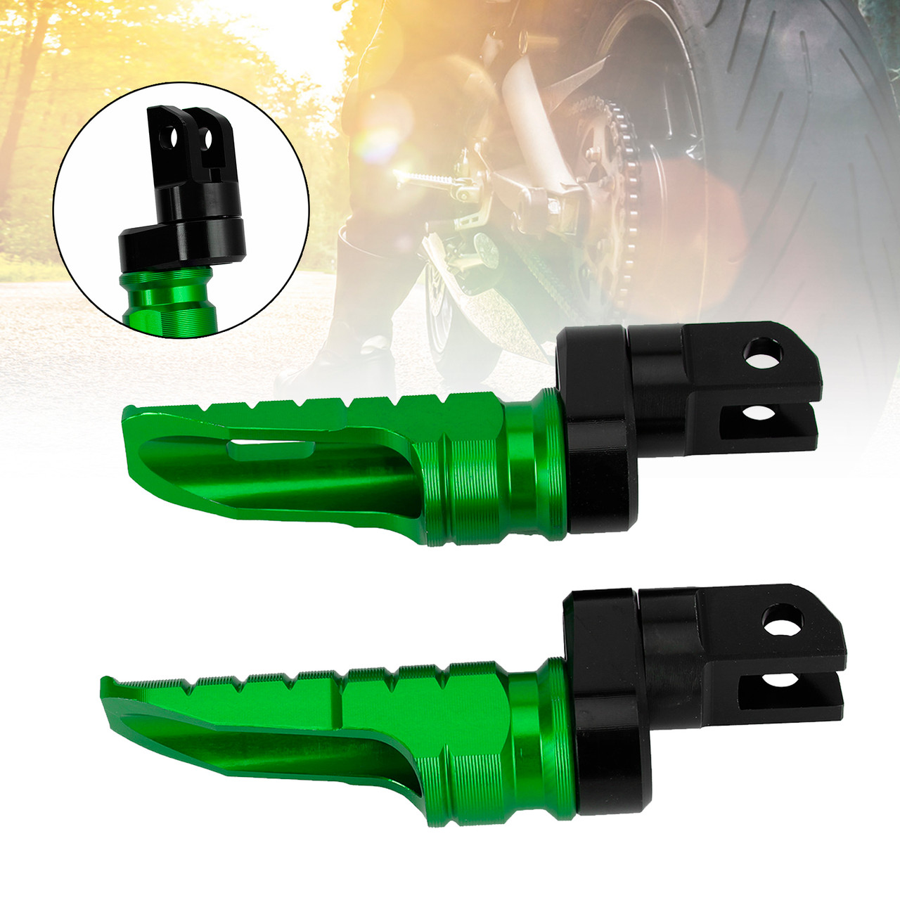 Front Footrests Foot Peg fit for Benelli Tornado 252R 302R 2021-22 TNT 899 2022 GREEN