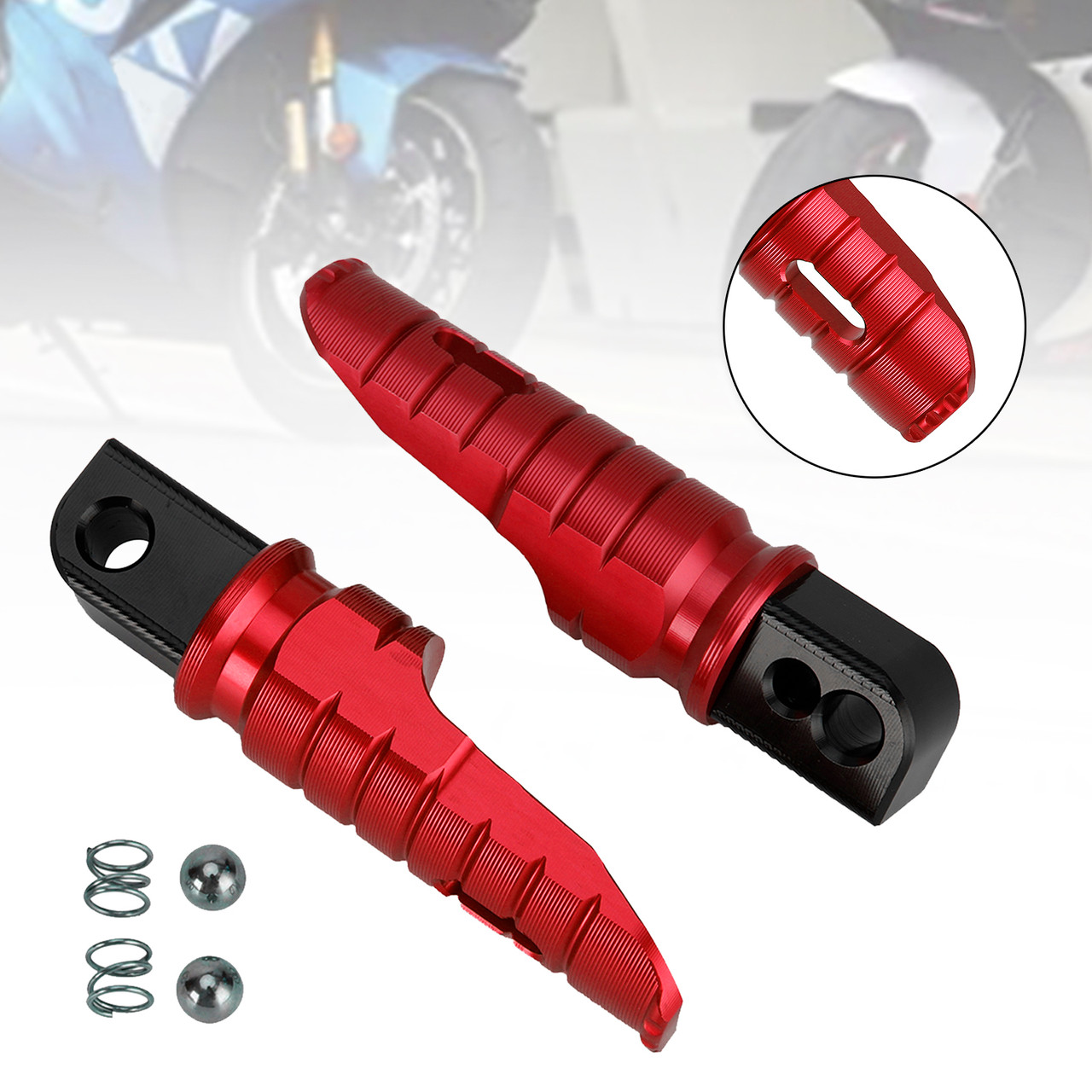 Rear Footrests Foot Peg fit for SUZUKI GSX-S125/150 GSX-R125/150 GW250 2018-2022 RED