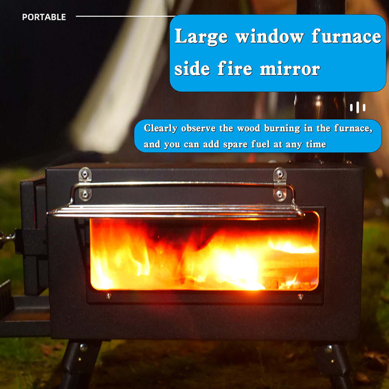 Outdoor Portable Tent Camping Wood Burning Stove with Pipe For Tent Cooking  - Mad Hornets