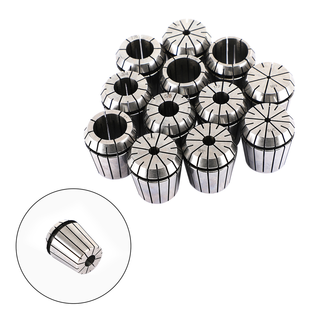 12Pcs ER40 Spring Collet Set For CNC Milling Lathe Tool Engraving Machine Steel