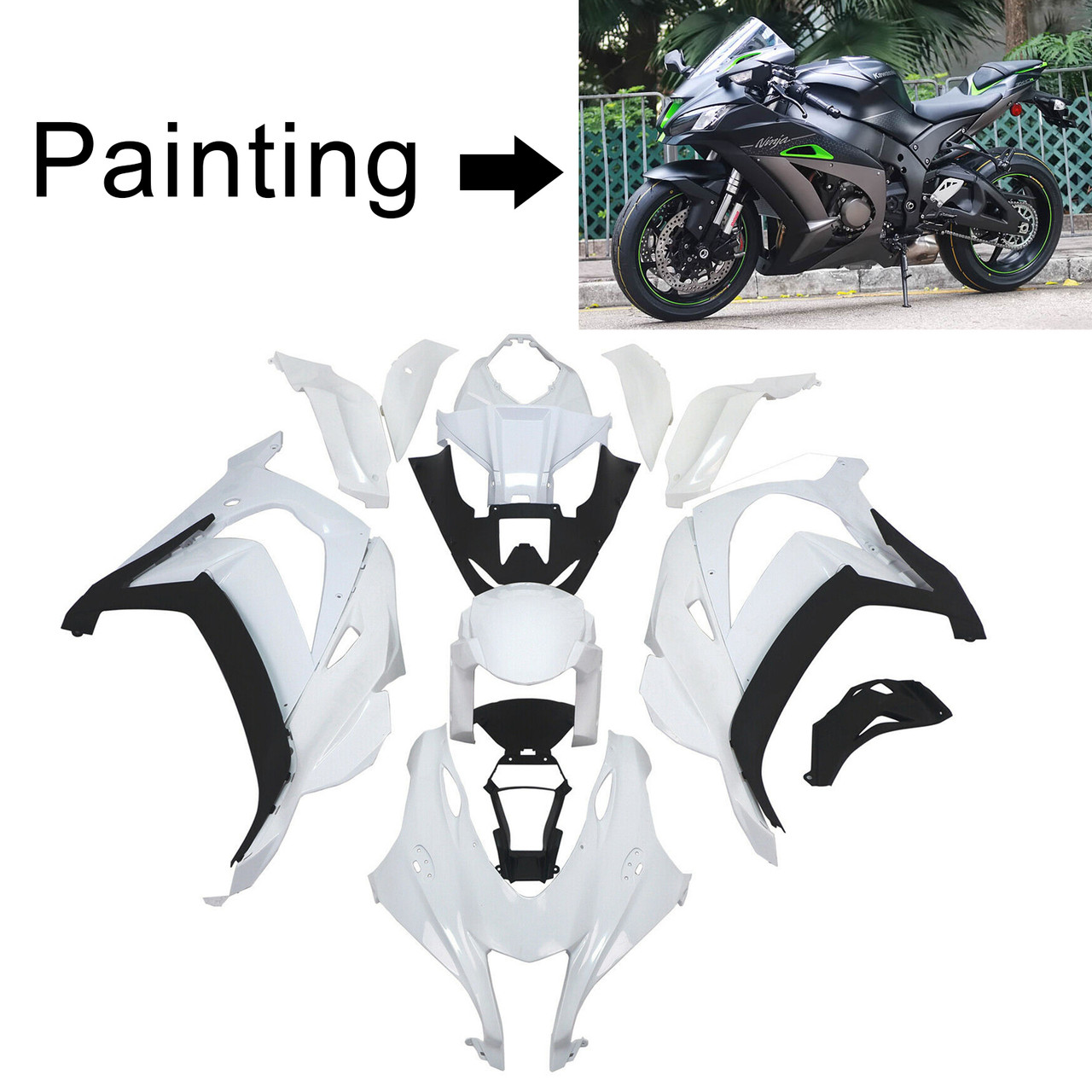 2016-2020 Kawasaki ZX10R Amotopart Fairing Kit Generic #125