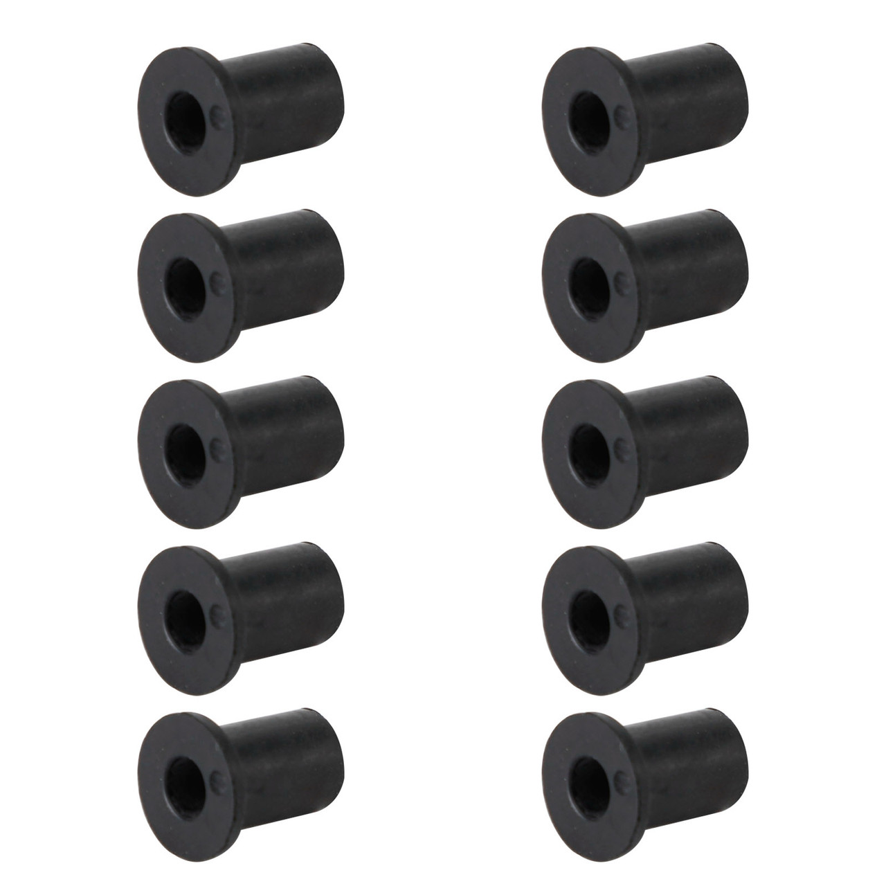 10pcs M4 Rubber Well Nuts Wellnuts for Fairing & Screen Fixing Pack of 10 - 8mm Hole