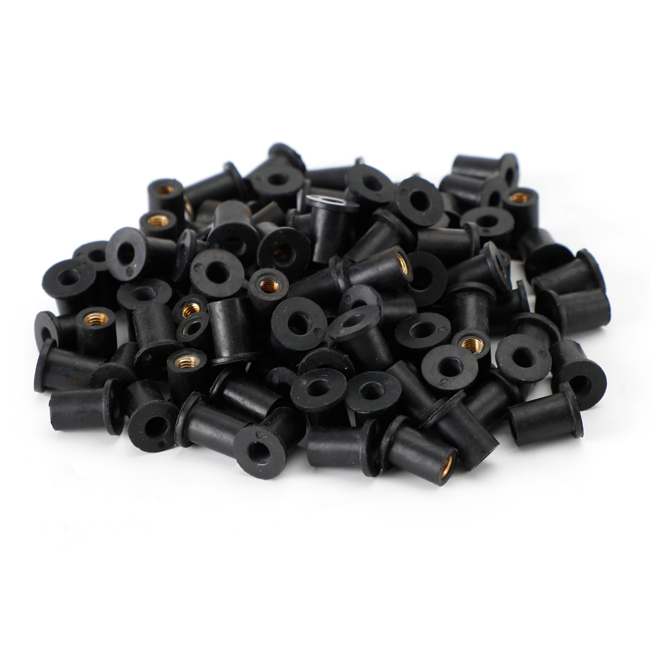 100pcs M4 Rubber Well Nuts Wellnuts for Fairing & Screen Fixing Pack of 10 - 8mm Hole
