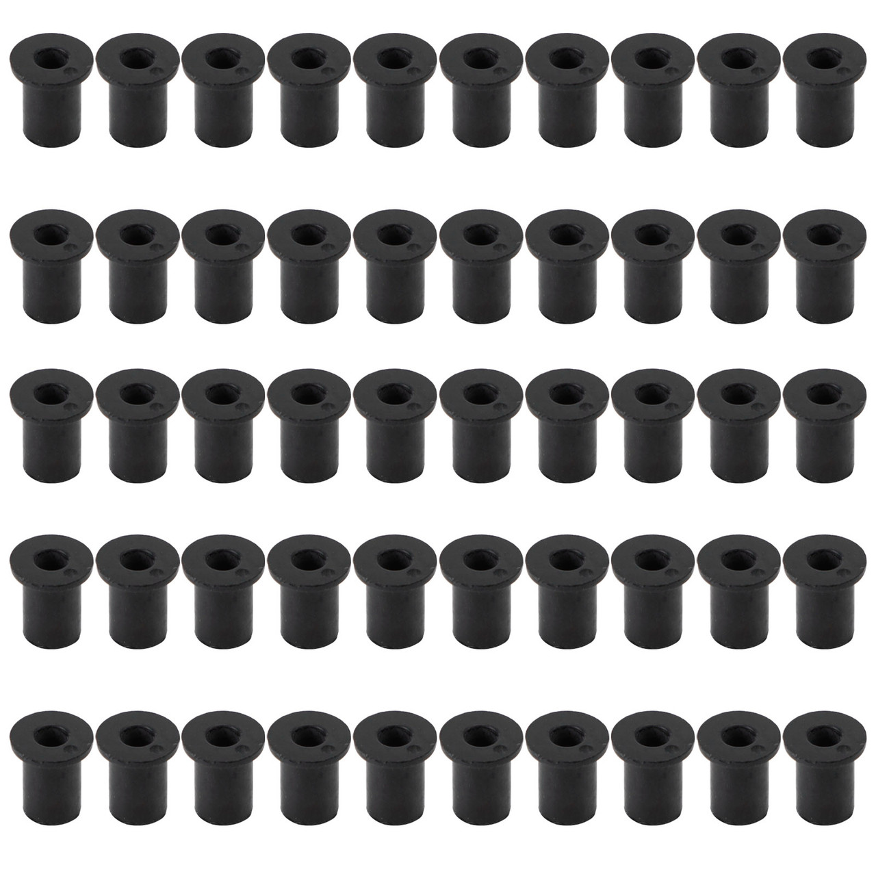 50pcs M4 Rubber Well Nuts Wellnuts for Fairing & Screen Fixing Pack of 10 - 8mm Hole