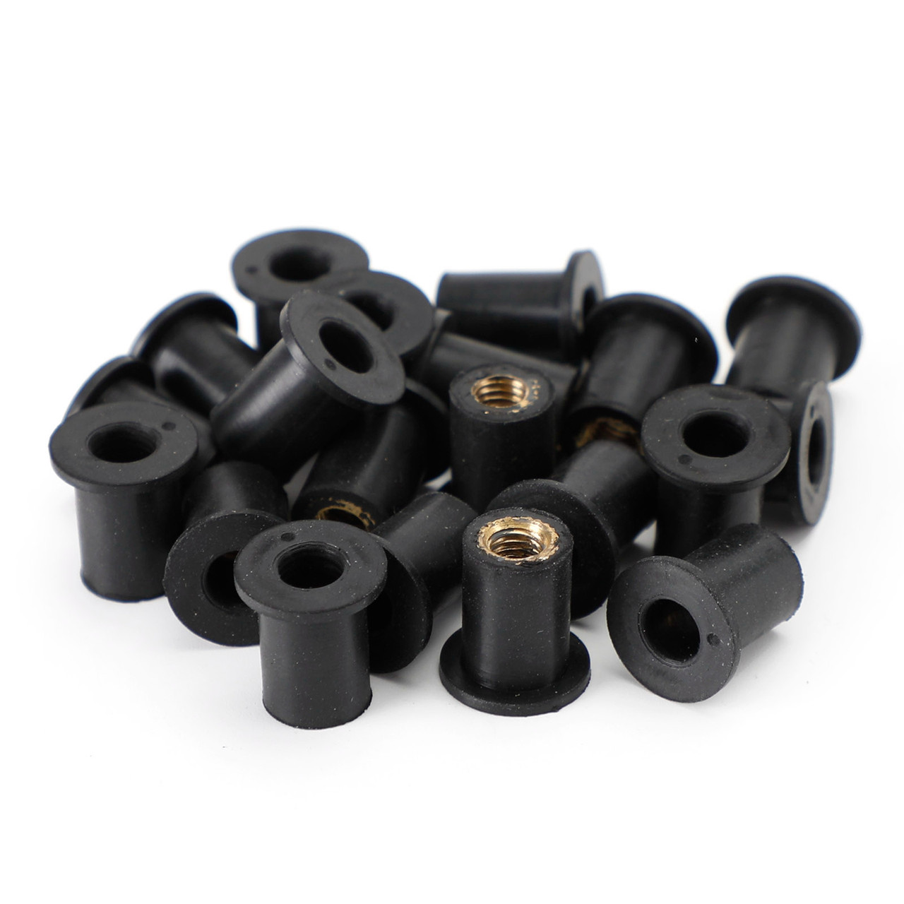 20pcs M5 Rubber Well Nuts Wellnuts for Fairing & Screen Fixing Pack of 10 - 10mm Hole