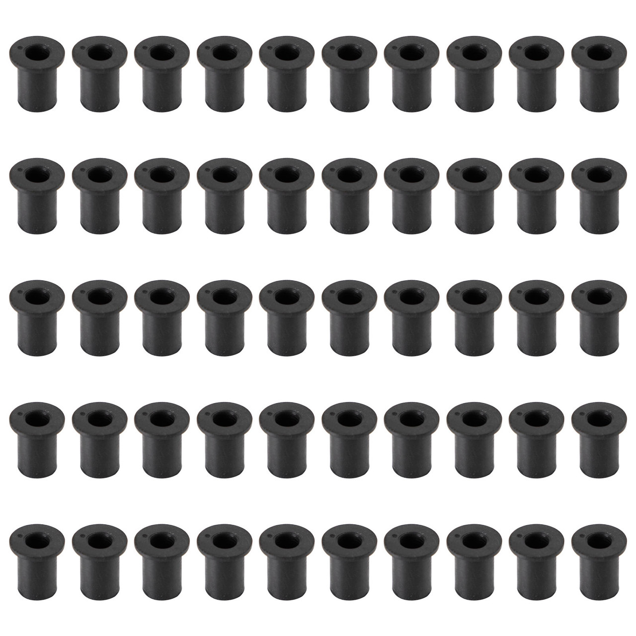 50pcs M5 Rubber Well Nuts Wellnuts for Fairing & Screen Fixing Pack of 10 - 10mm Hole