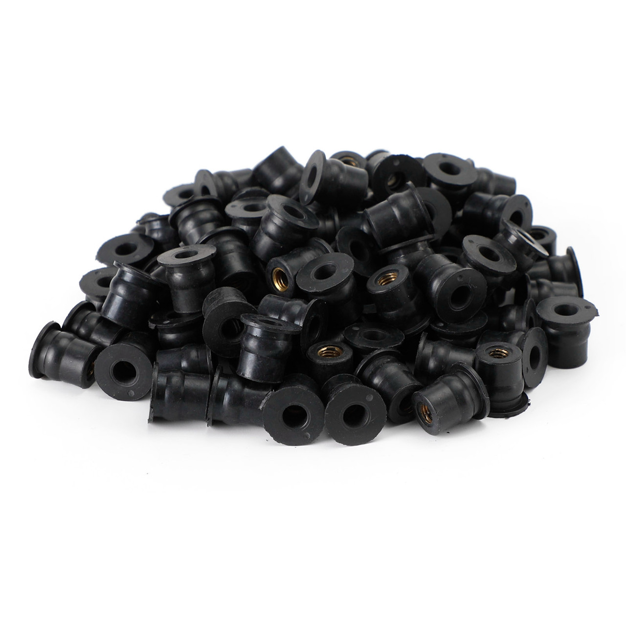 100pcs M6 Rubber Well Nuts Wellnuts for Fairing & Screen Fixing Pack of 10 - 13mm Hole