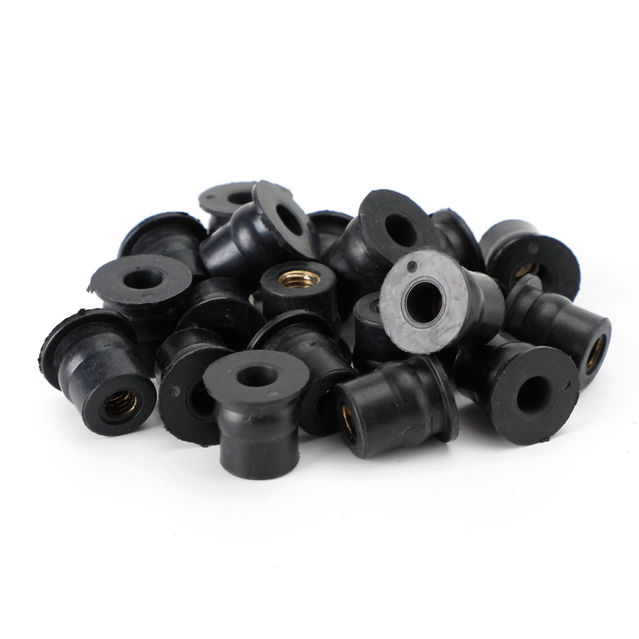 20pcs M6 Rubber Well Nuts Wellnuts for Fairing & Screen Fixing Pack of 10 - 13mm Hole