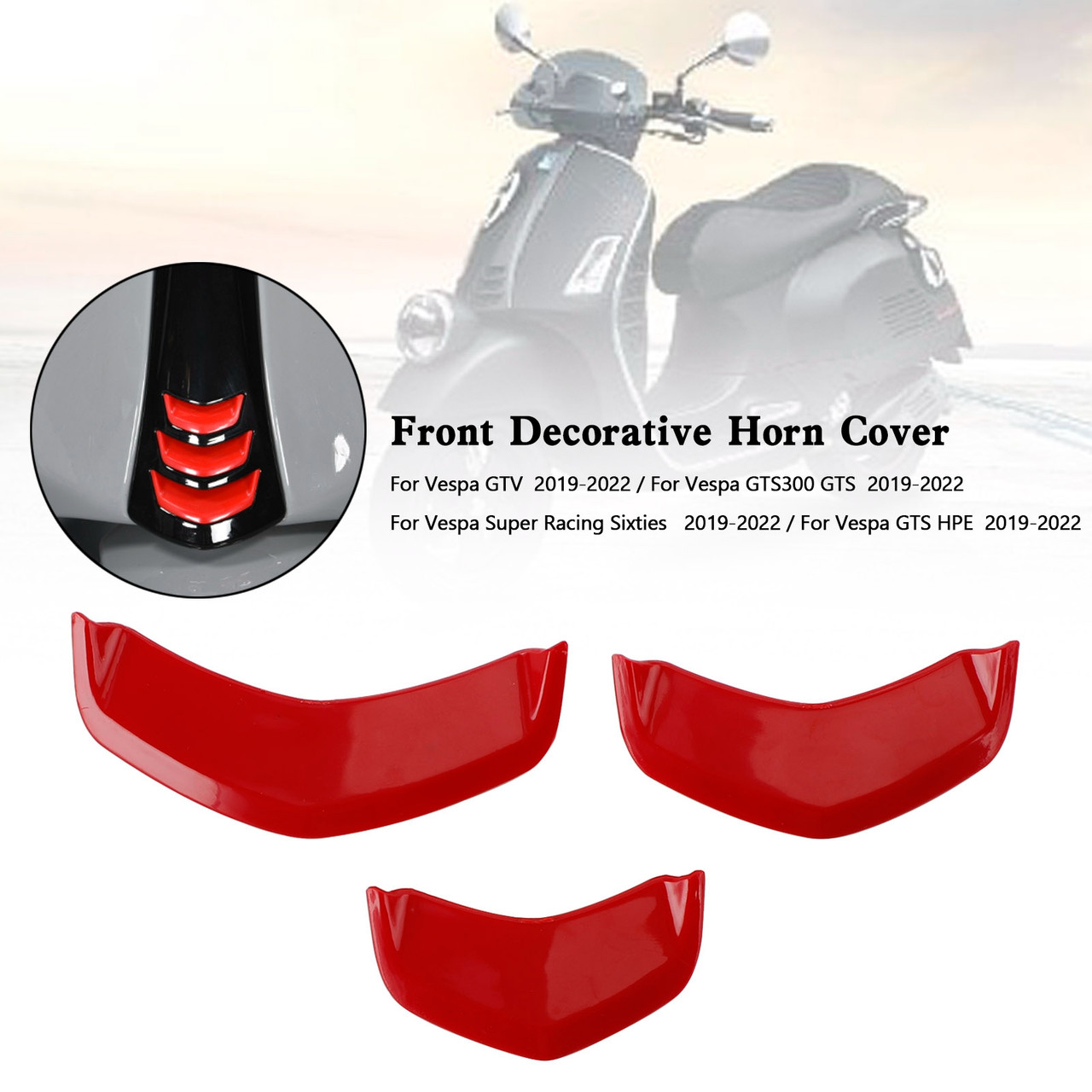 Front Horn Cover Decoration Trim For Vespa Sprint 300 GTS 300 HPE