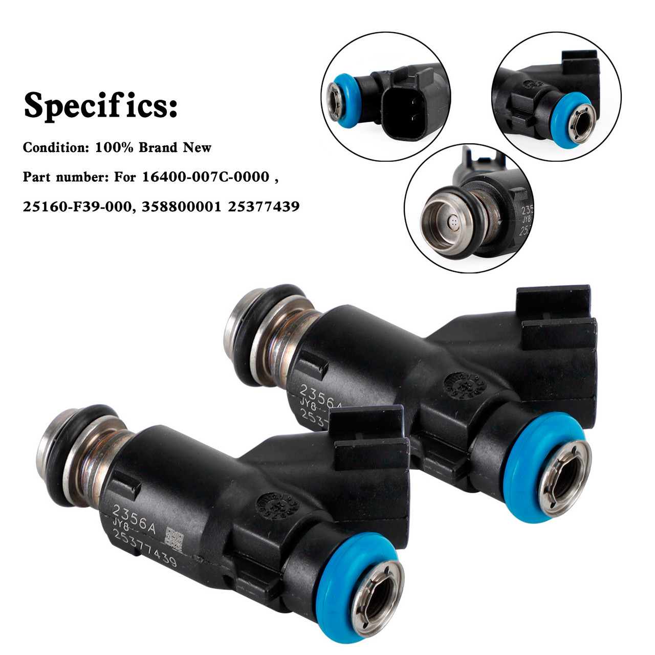 2PCS 25377439 Fuel Injector For HiSun EFI 700 ATV UTV 