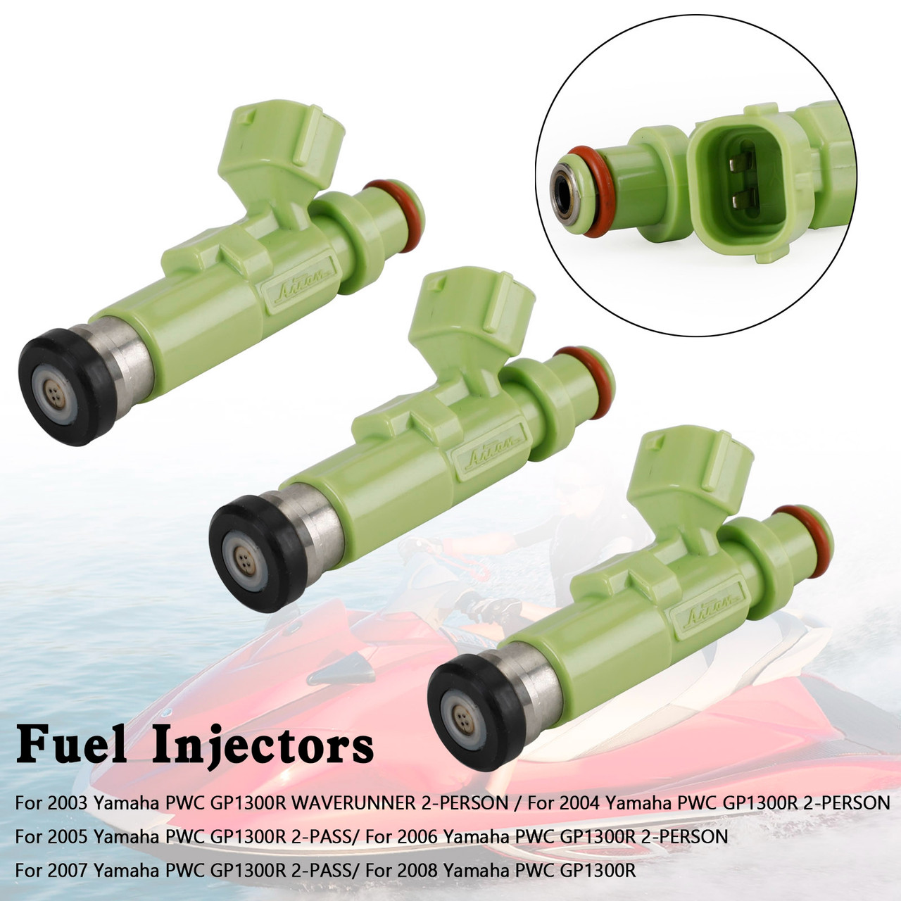 3PCS Fuel Injector Assembly 60T-13761-00-00 For Yamaha GP1300R 2003-2008