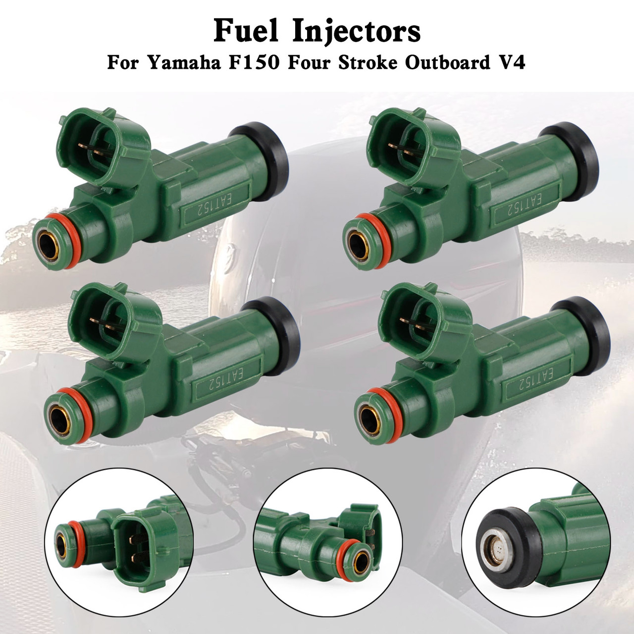 4PCS Fuel Injector New Version 63P-13761-01-00 For Yamaha Outboard